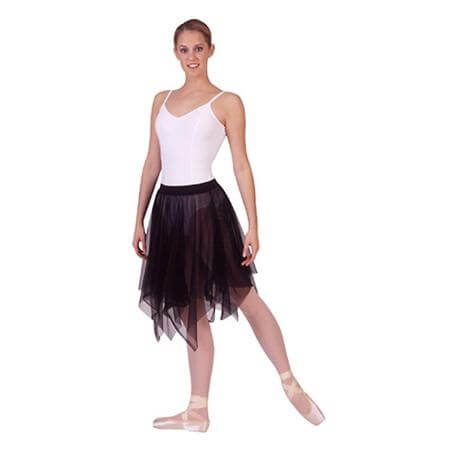 Uneven Hem Double Layer Chiffon Skirt Ministry Dance - Click Image to Close