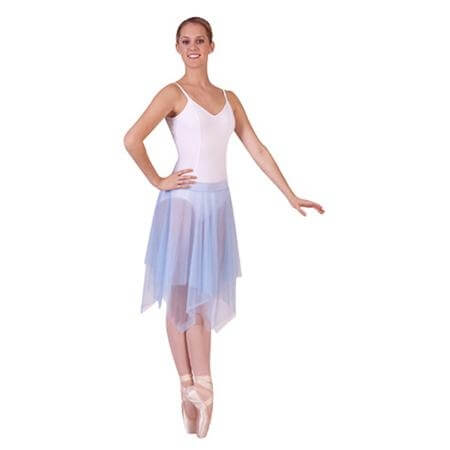 Uneven Hem Double Layer Chiffon Skirt Ministry Dance - Click Image to Close