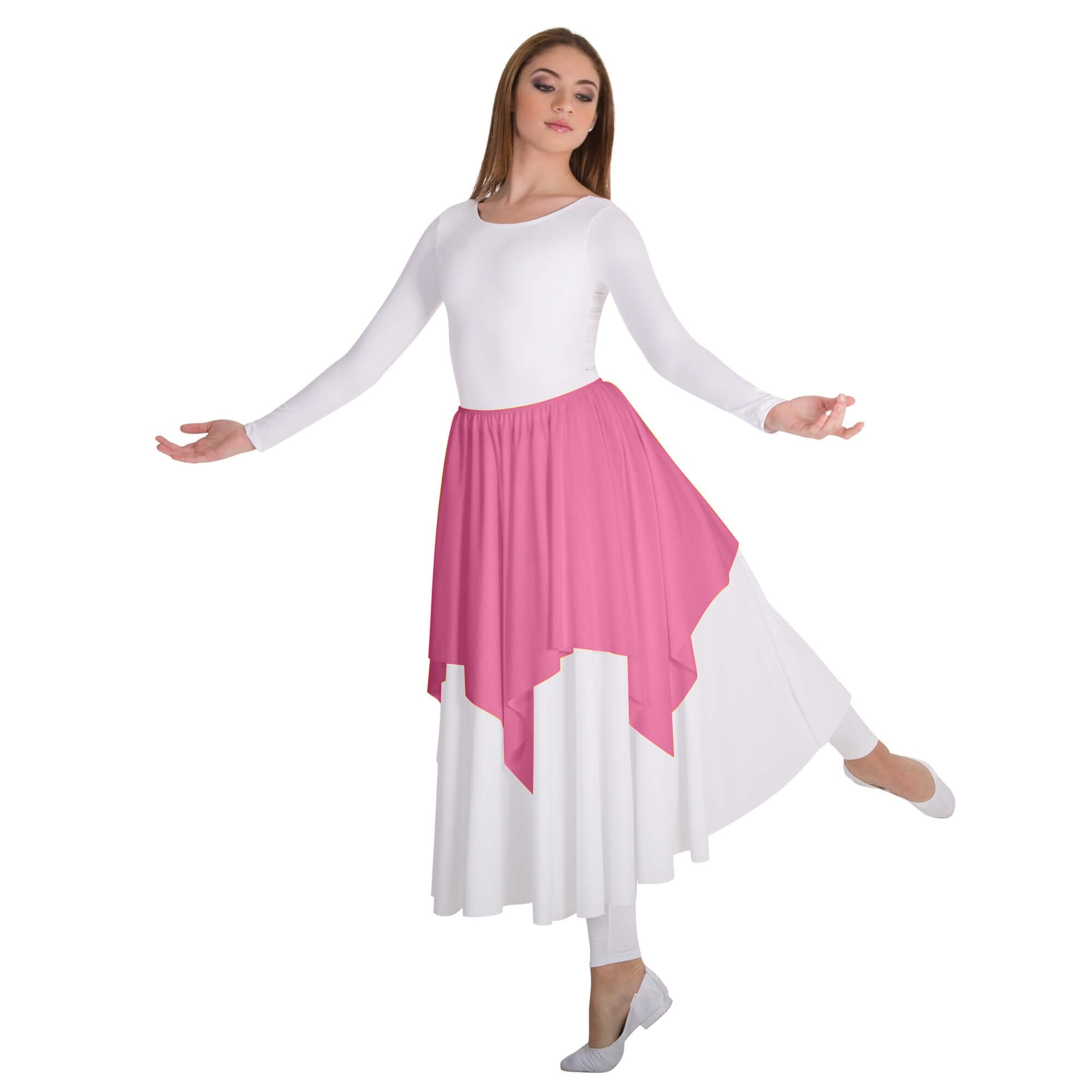 Body Wrappers Liturgical Dance Handkerchief Hem Skirt/Shoulder Drape - Click Image to Close