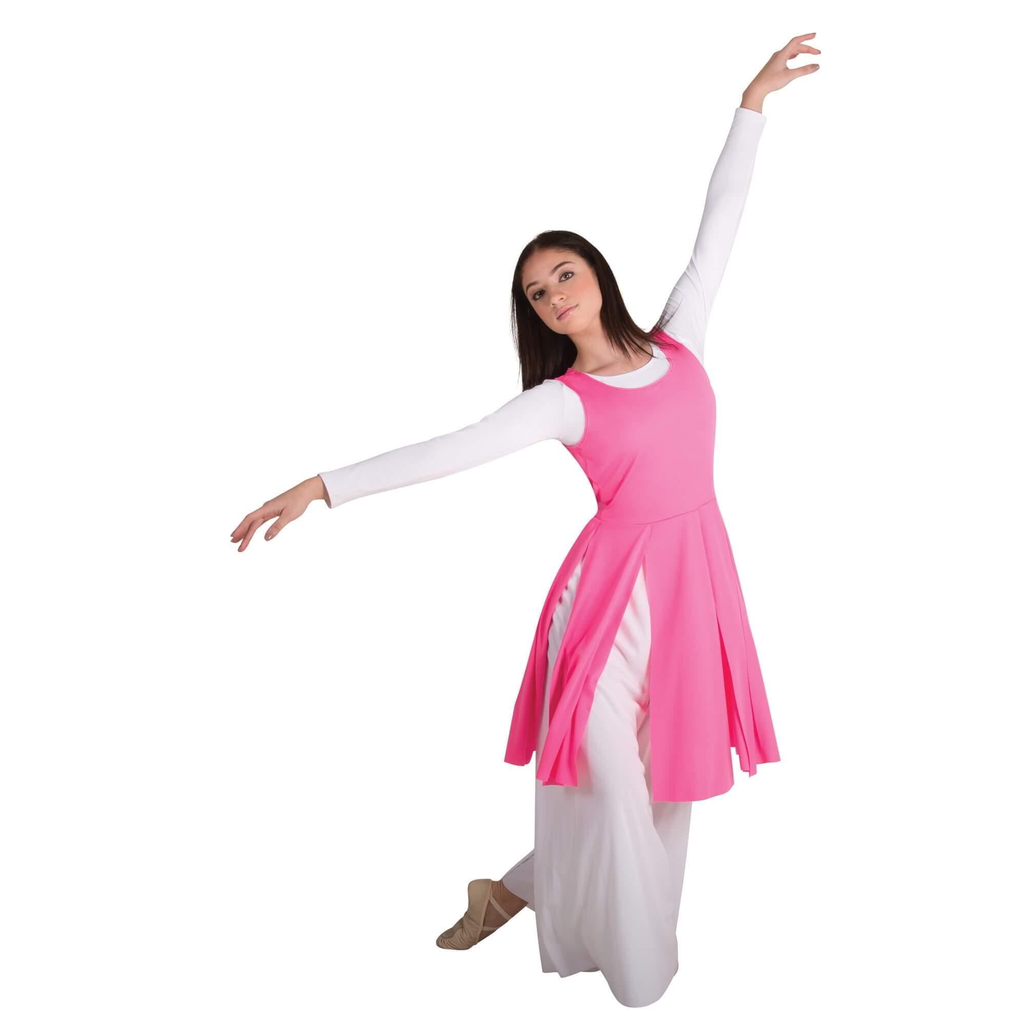 Body Wrappers Liturgical Dance Fly-Away Panel Tunic - Click Image to Close