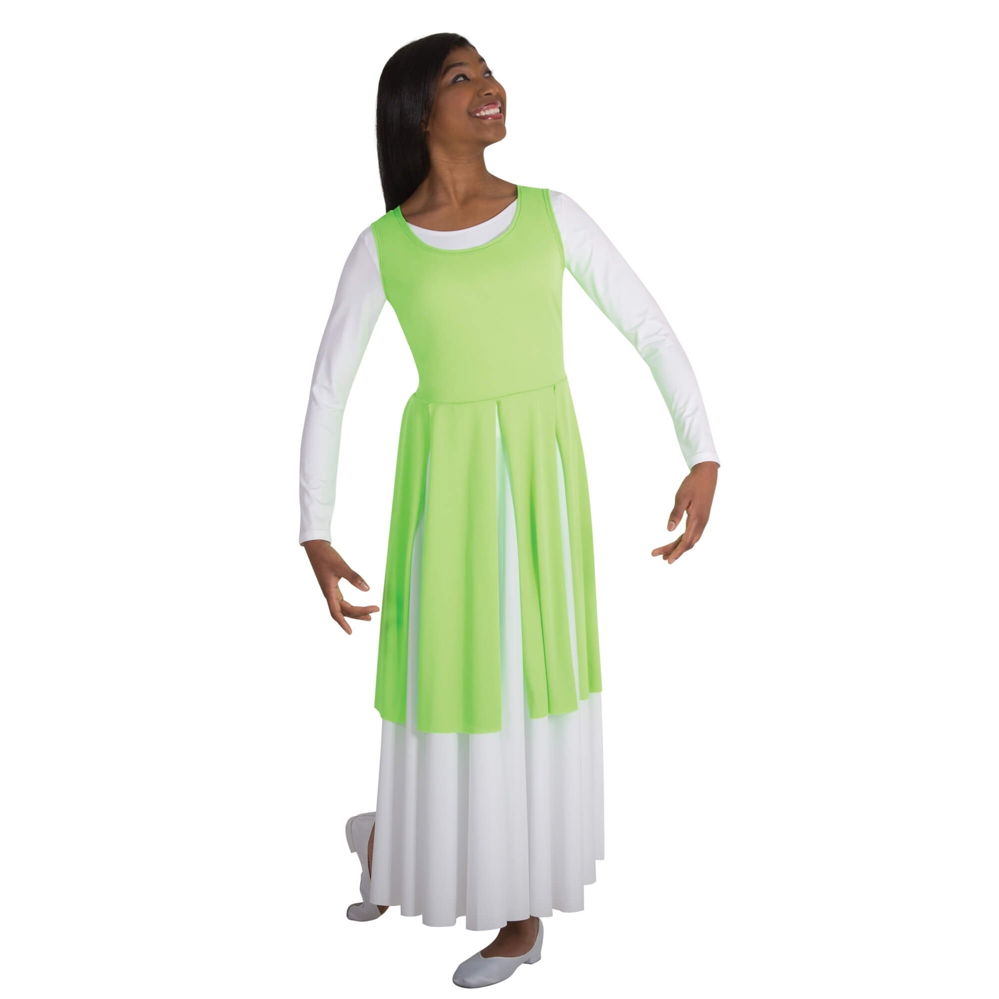 Body Wrappers Liturgical Dance Fly-Away Panel Tunic - Click Image to Close