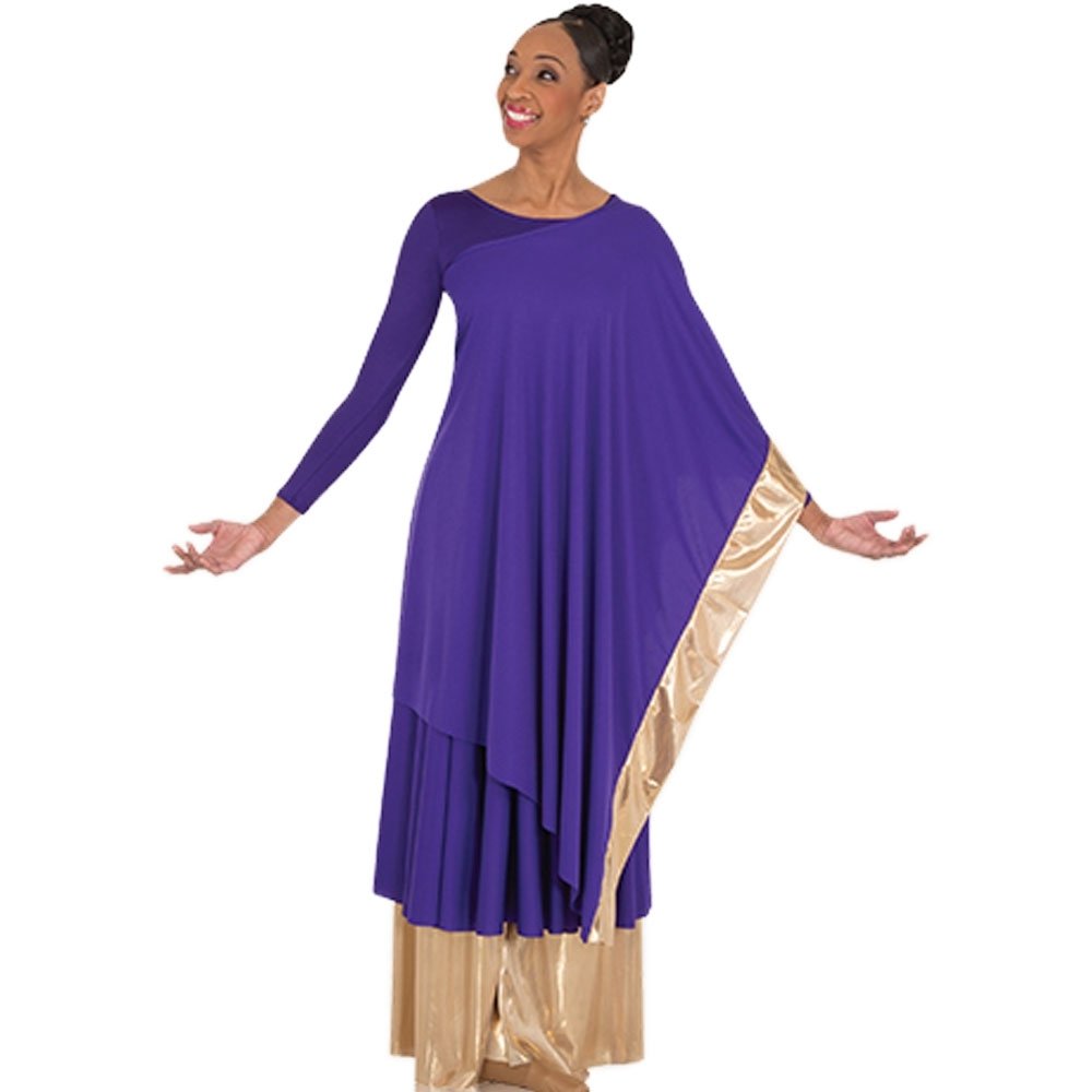 Body Wrappers Convertible Asymmetrical Caftan Pullover