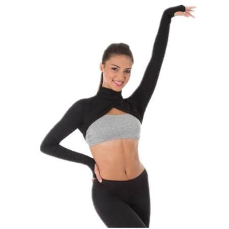 Body Wrappers Convertible Mock Neck Long Sleeve Shrug