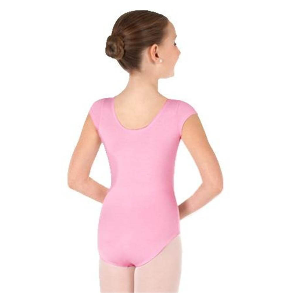 Body Wrappers Child Classwear Short Sleeve Ballet Cut Leotard - Click Image to Close