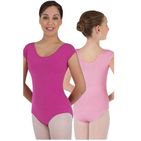 Body Wrappers Child Classwear Short Sleeve Ballet Cut Leotard - Click Image to Close