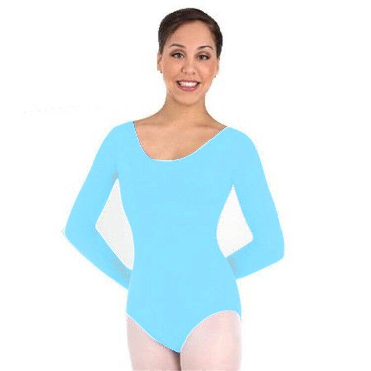 Body Wrappers Classwear Long Sleeve Ballet Cut Leotard - Click Image to Close