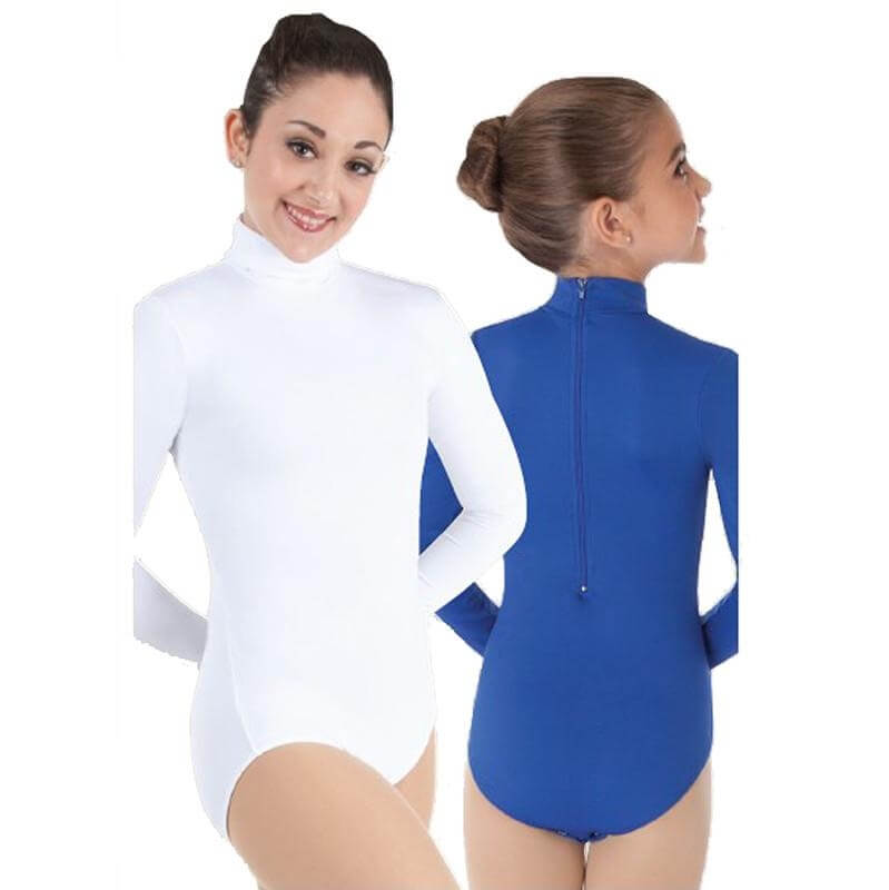 Body Wrappers Child ProWEAR Zip Back Mock Turtleneck Leotard - Click Image to Close