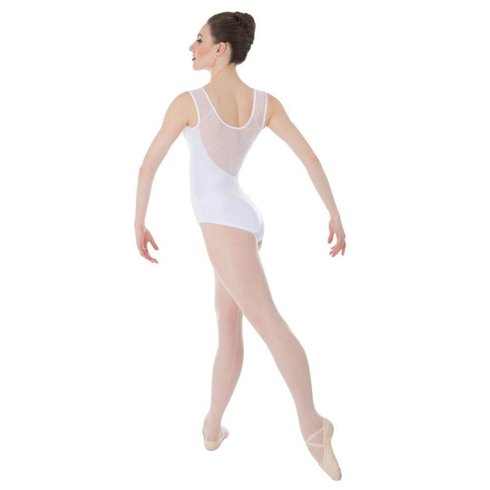 Body Wrappers / Tiler Peck Designs Dotted Yoke Leotard - Click Image to Close