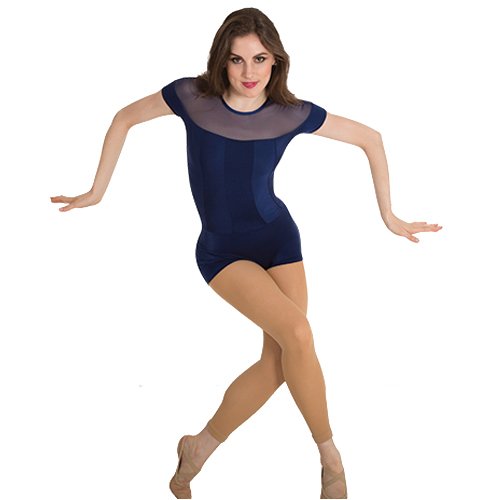 Body Wrappers P1206 Illusion Neckline Boy-Cut Leotard - Click Image to Close