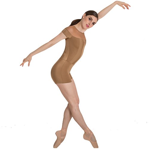 Body Wrappers P1206 Illusion Neckline Boy-Cut Leotard - Click Image to Close