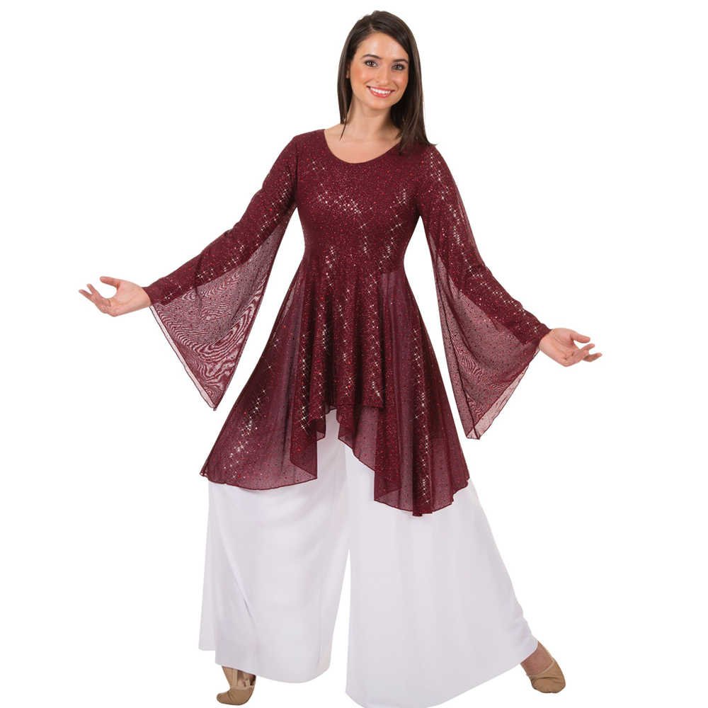 Body Wrappers Twinkle Long Sleeve Tunic - Click Image to Close