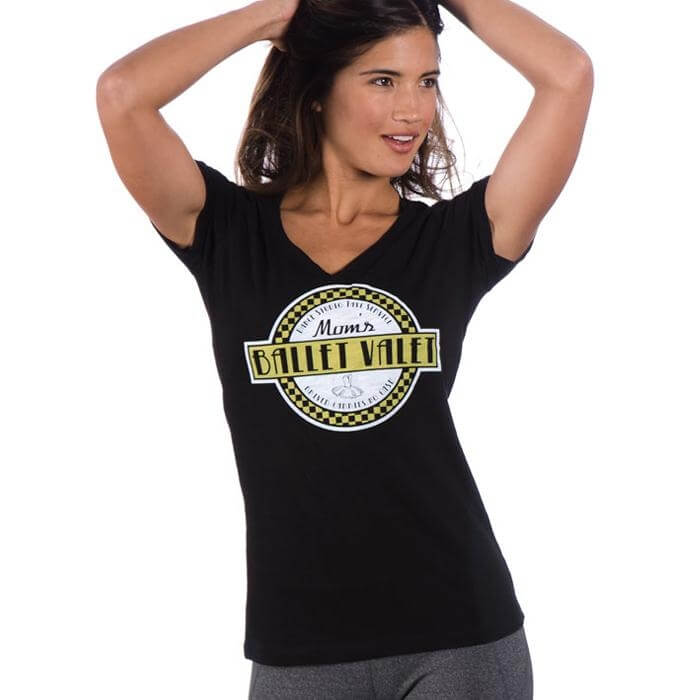Covet Mom's Ballet Valet-Taxi Service Black Tee - Click Image to Close