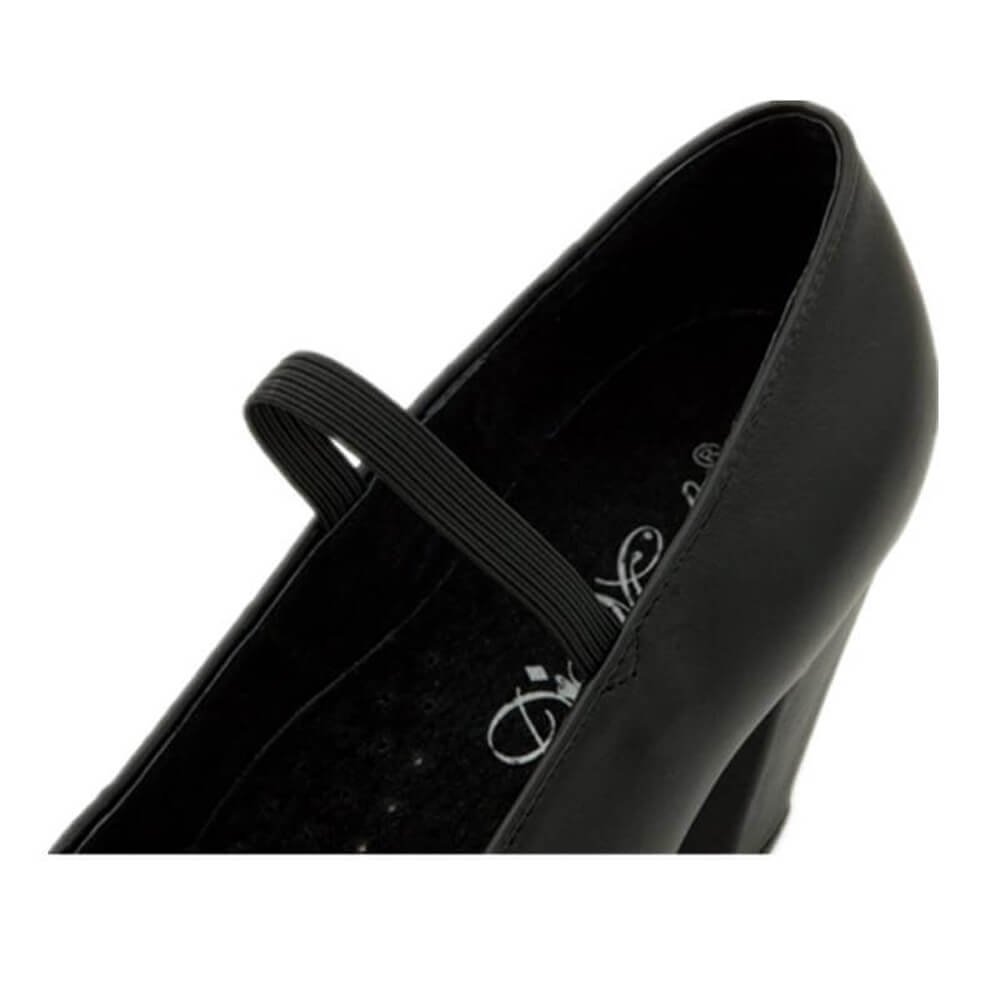 DiMichi "Maria" Adult Leather Elastic Strap Flamenco shoe - Click Image to Close