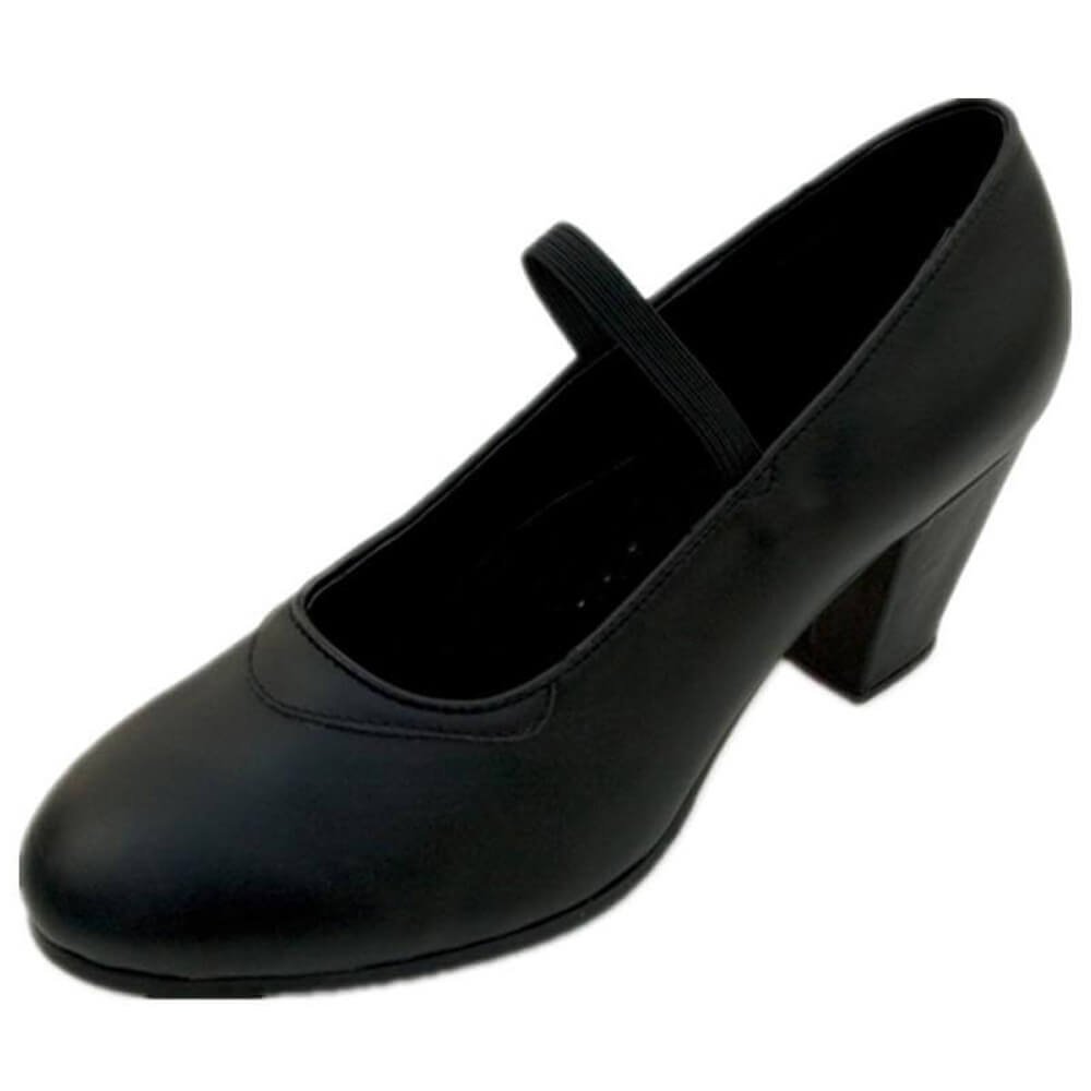 DiMichi "Maria" Adult Leather Elastic Strap Flamenco shoe - Click Image to Close