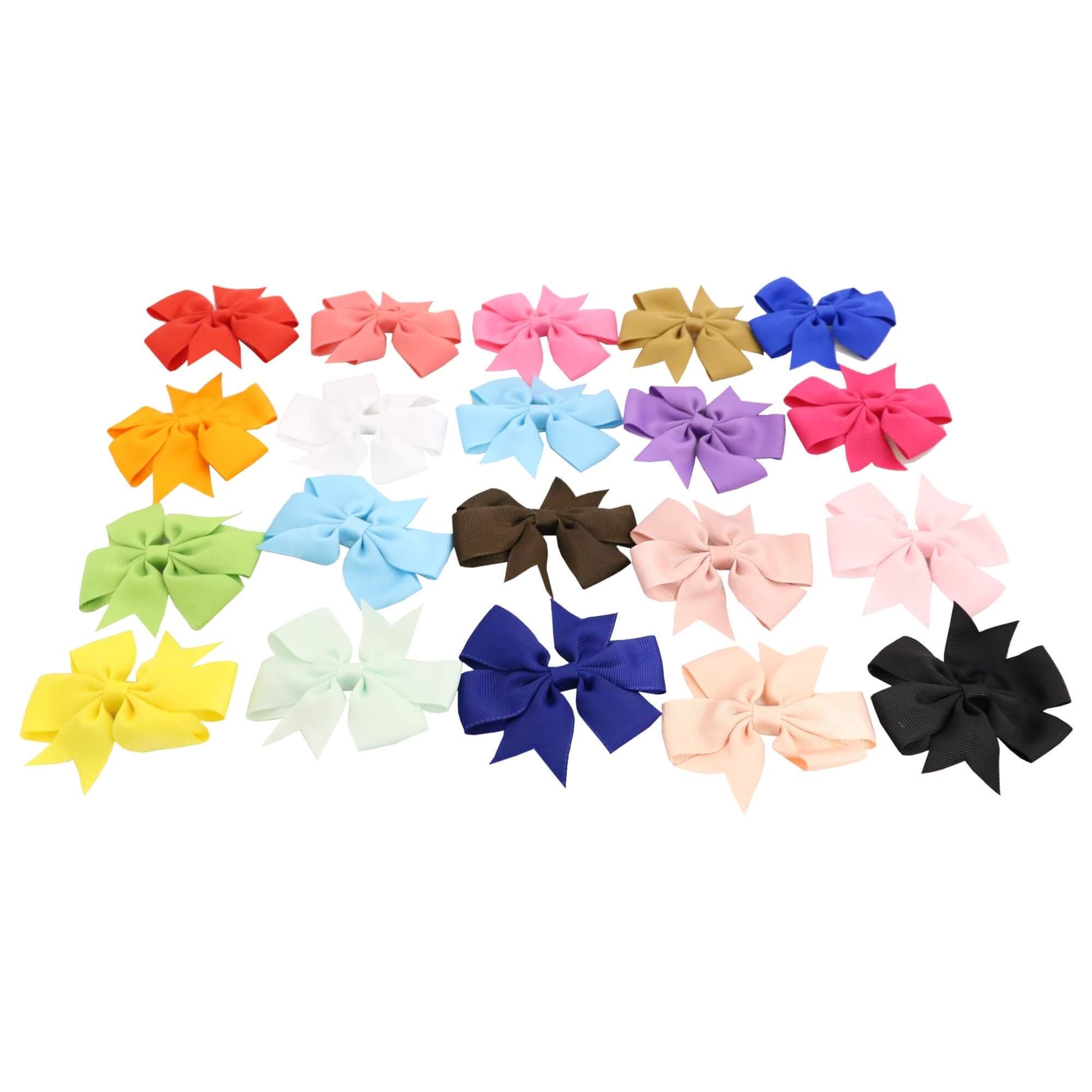 Danzcue 20pcs 3.15" Baby Girls Ladies Clip Hair Bows - Click Image to Close