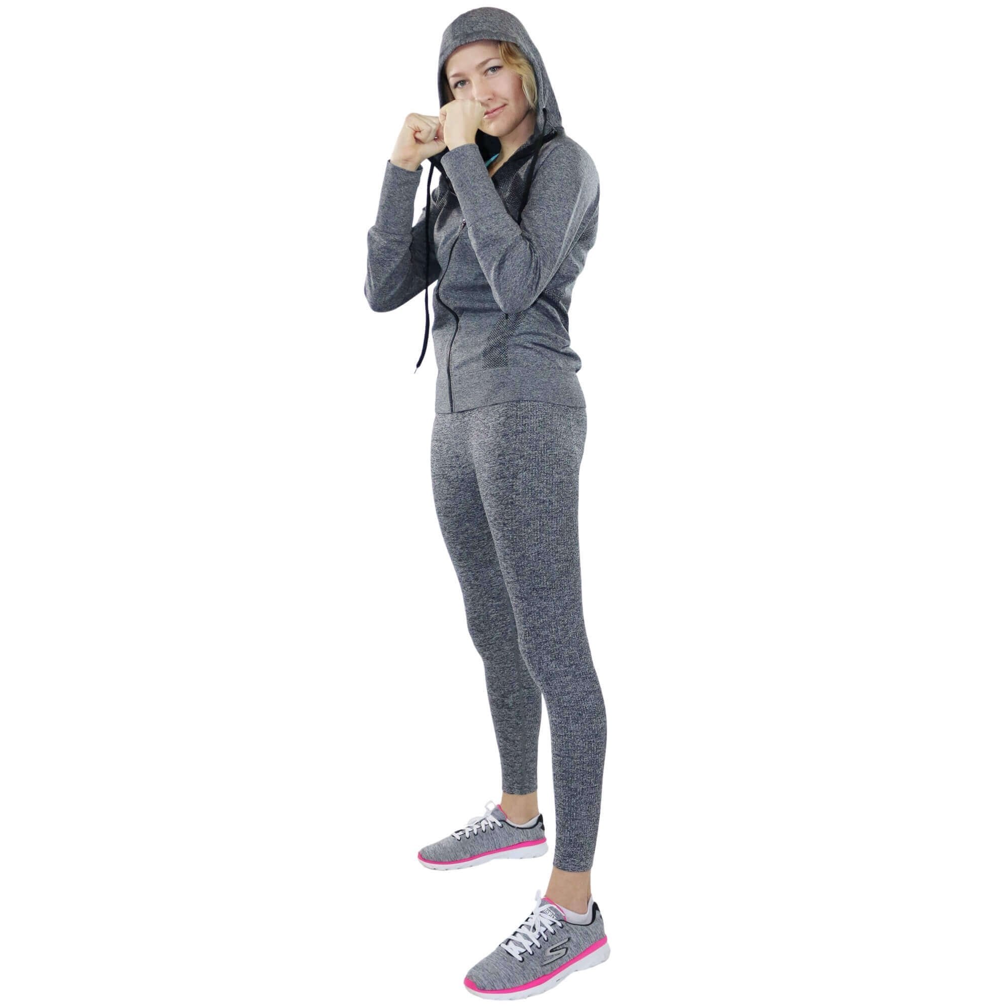 Fitcue Women's Full Zip Workout Hoodie - Click Image to Close