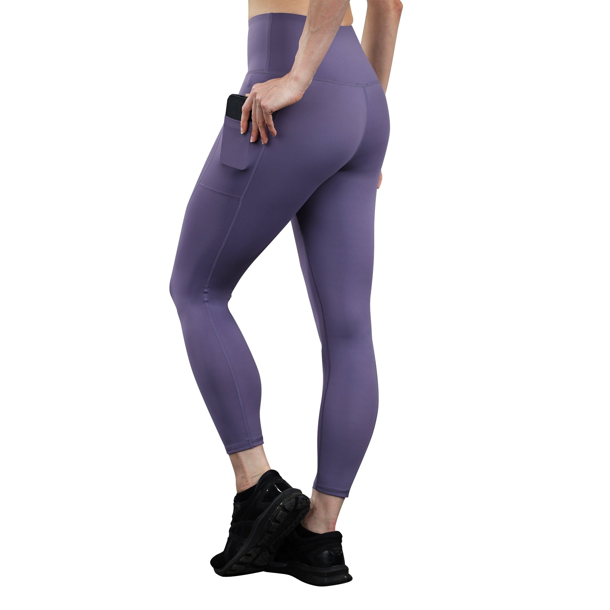 Danzcue Women's High Waisted Soft Yoga Pants with Pockets, Workout Running Leggings for Women - Click Image to Close