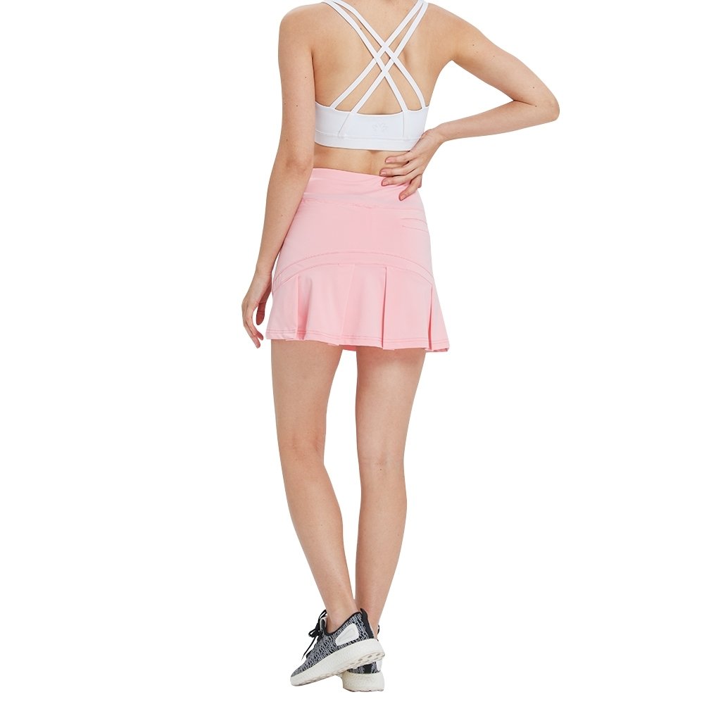 Danzcue Women's Pleated Tennis Skirt with Shorts Pocket, Athletic High Waisted Golf Running Skorts Skirts - Click Image to Close