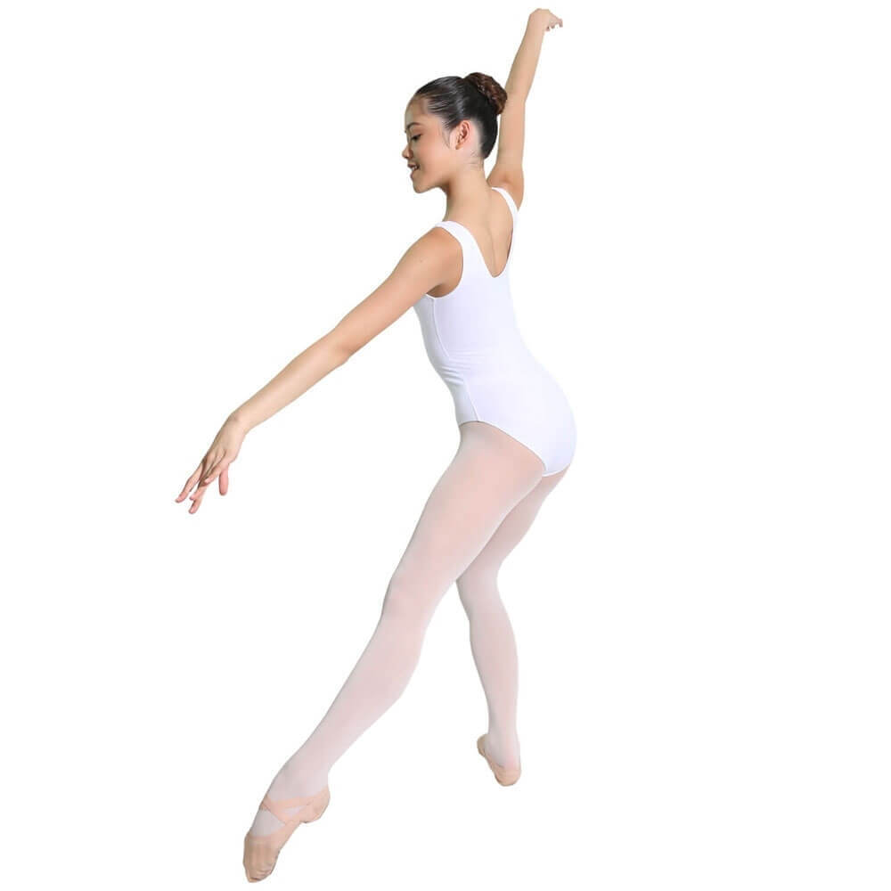 danzcue adult cotton tank ballet cut leotard