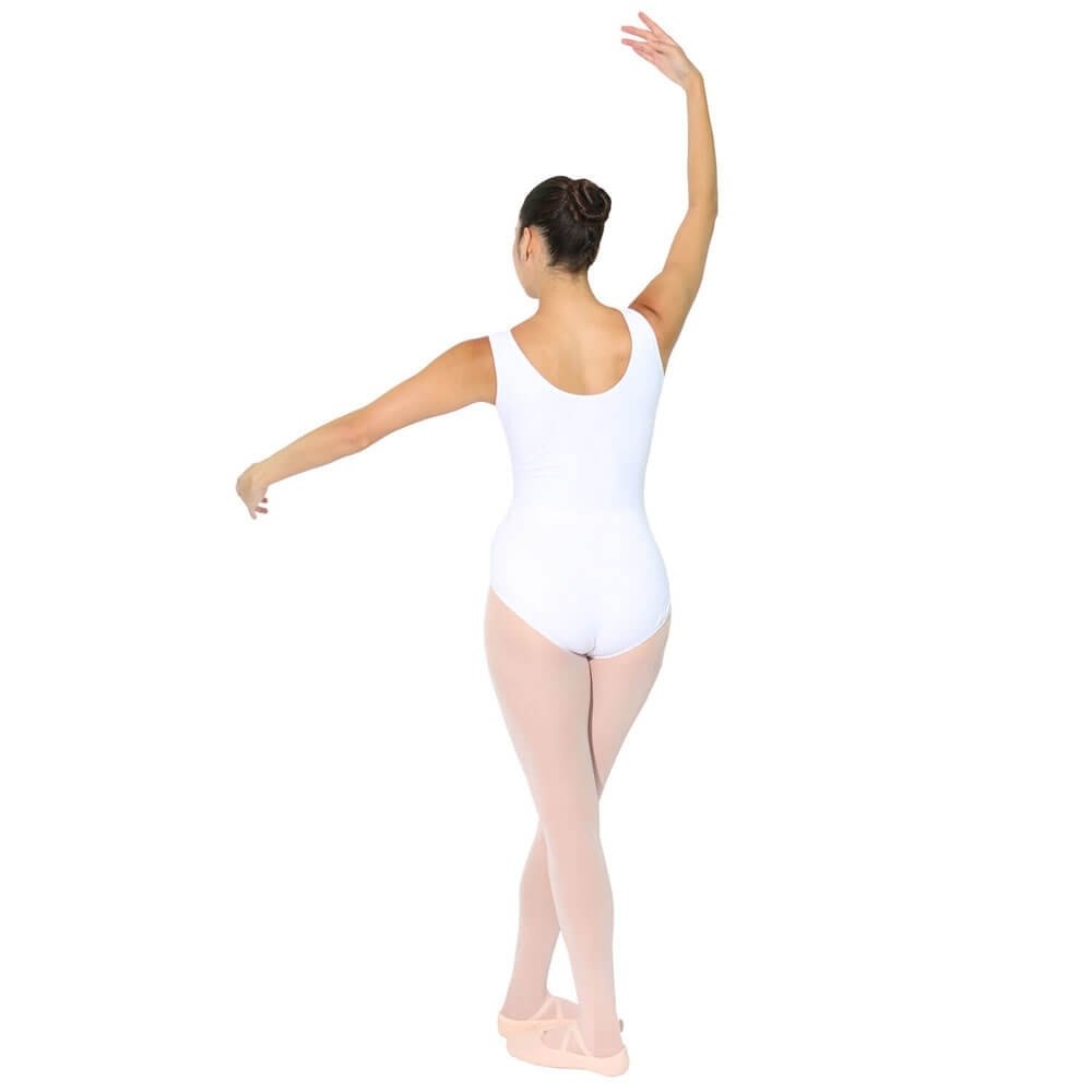 danzcue adult cotton tank ballet cut leotard