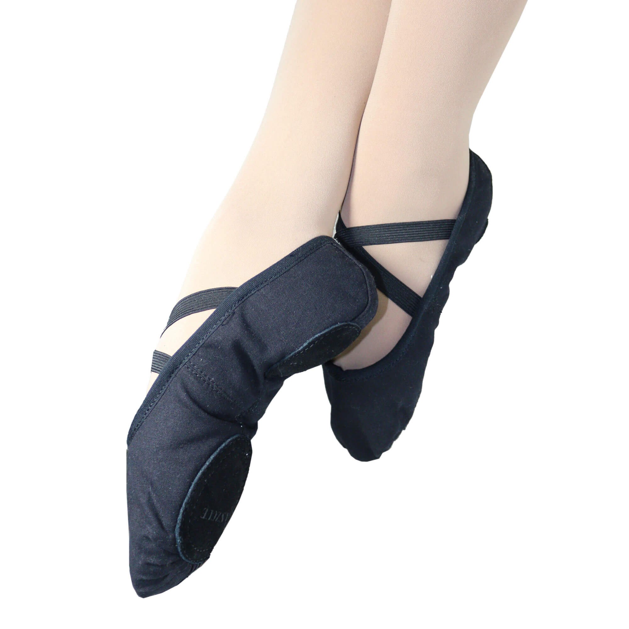 danzcue adult split sole canvas ballet slipper