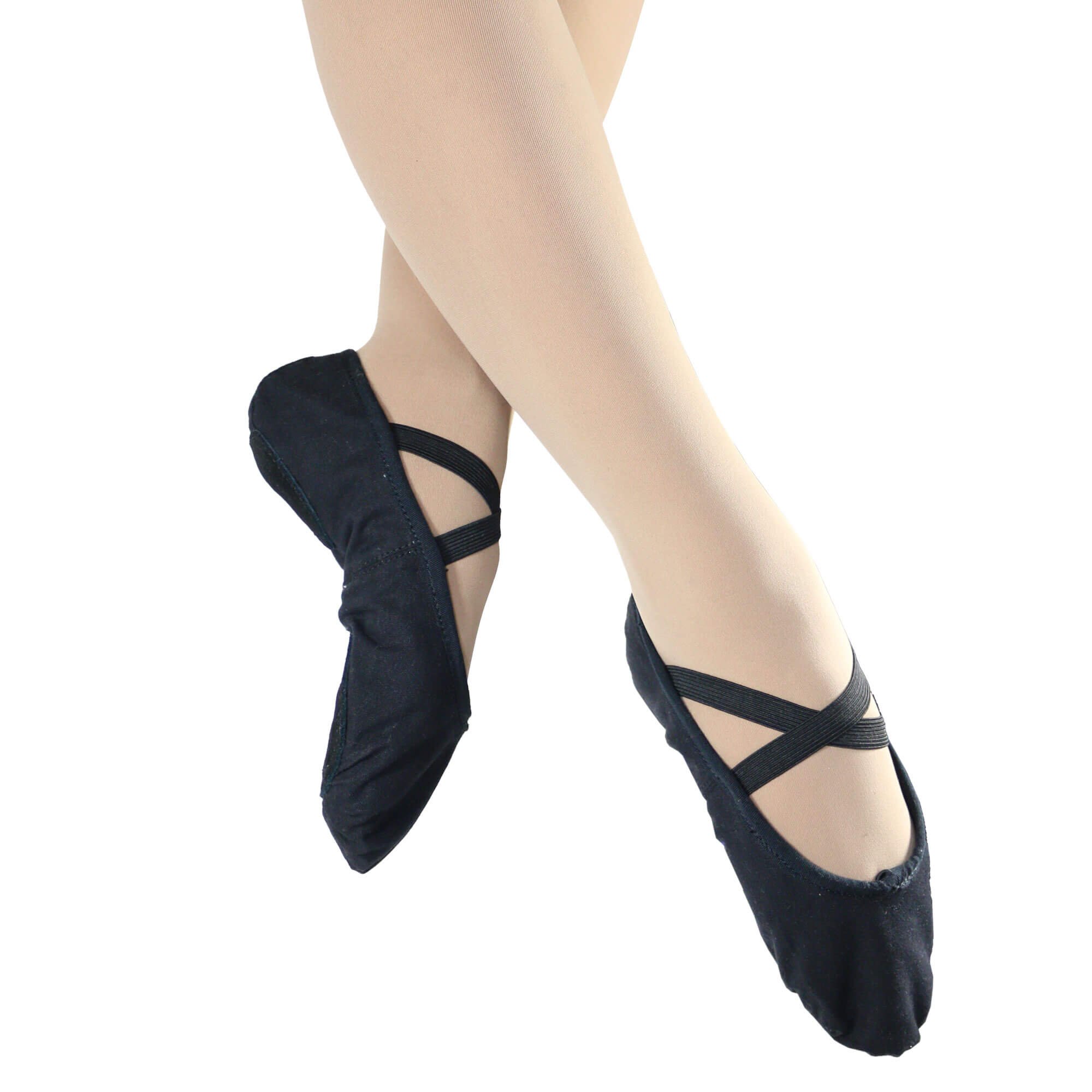 danzcue adult split sole canvas ballet slipper