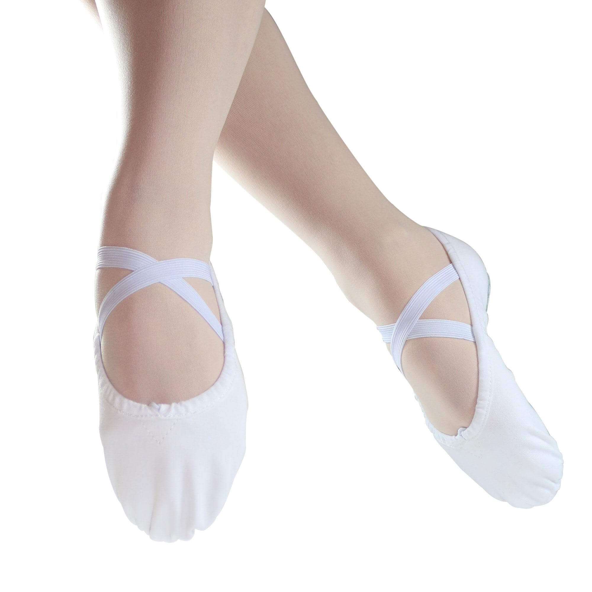 white ballerina slippers