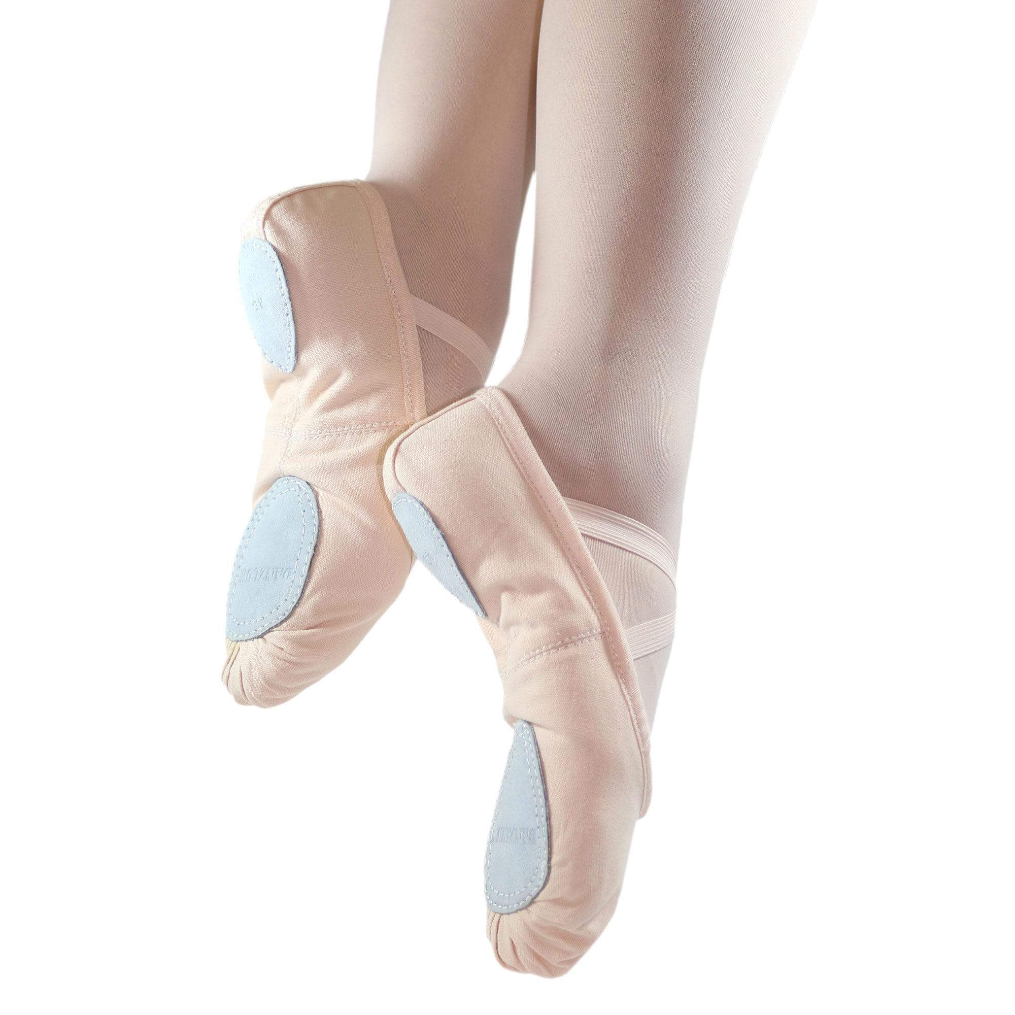 danzcue adult split sole canvas ballet slipper