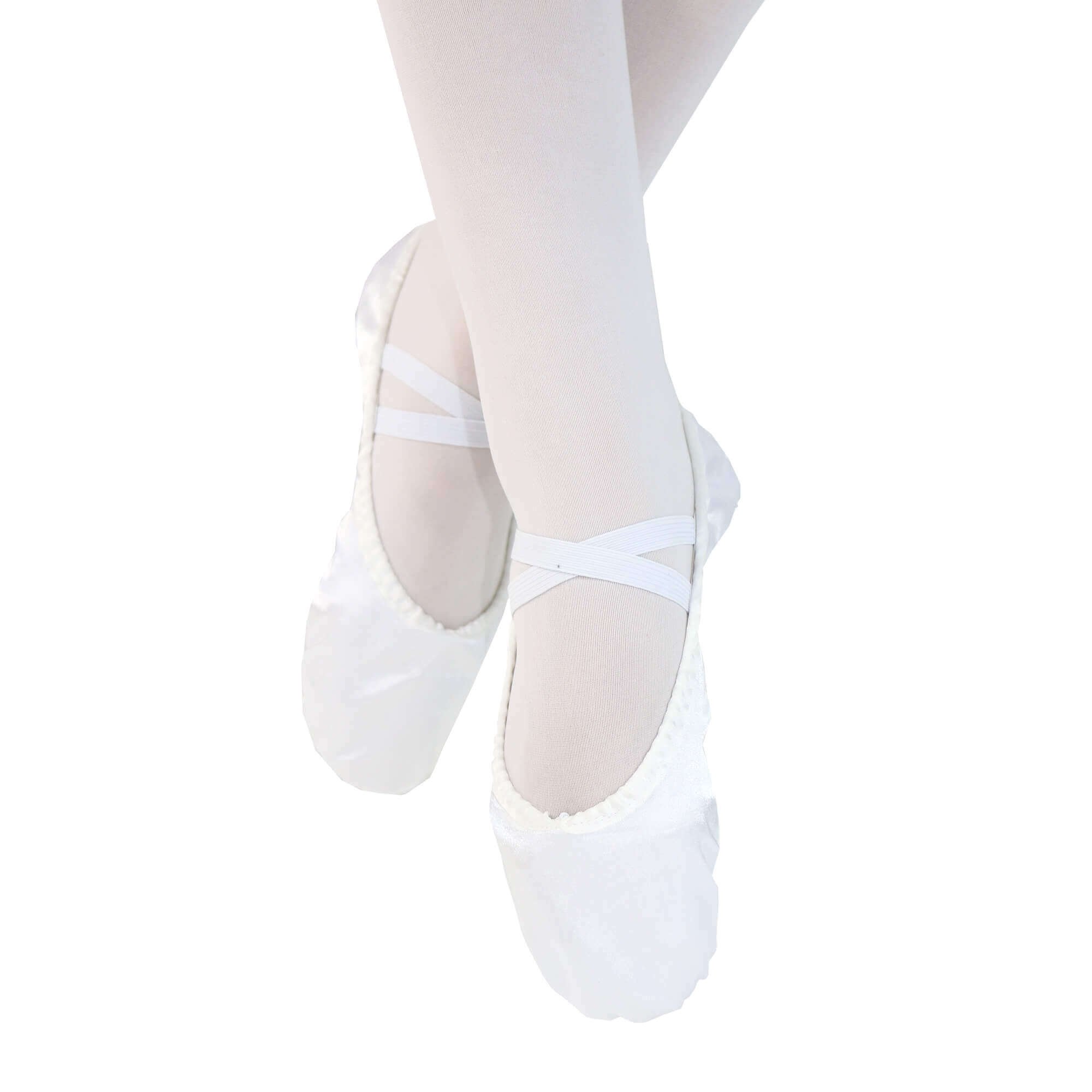 danzcue adult split sole satin ballet slipper