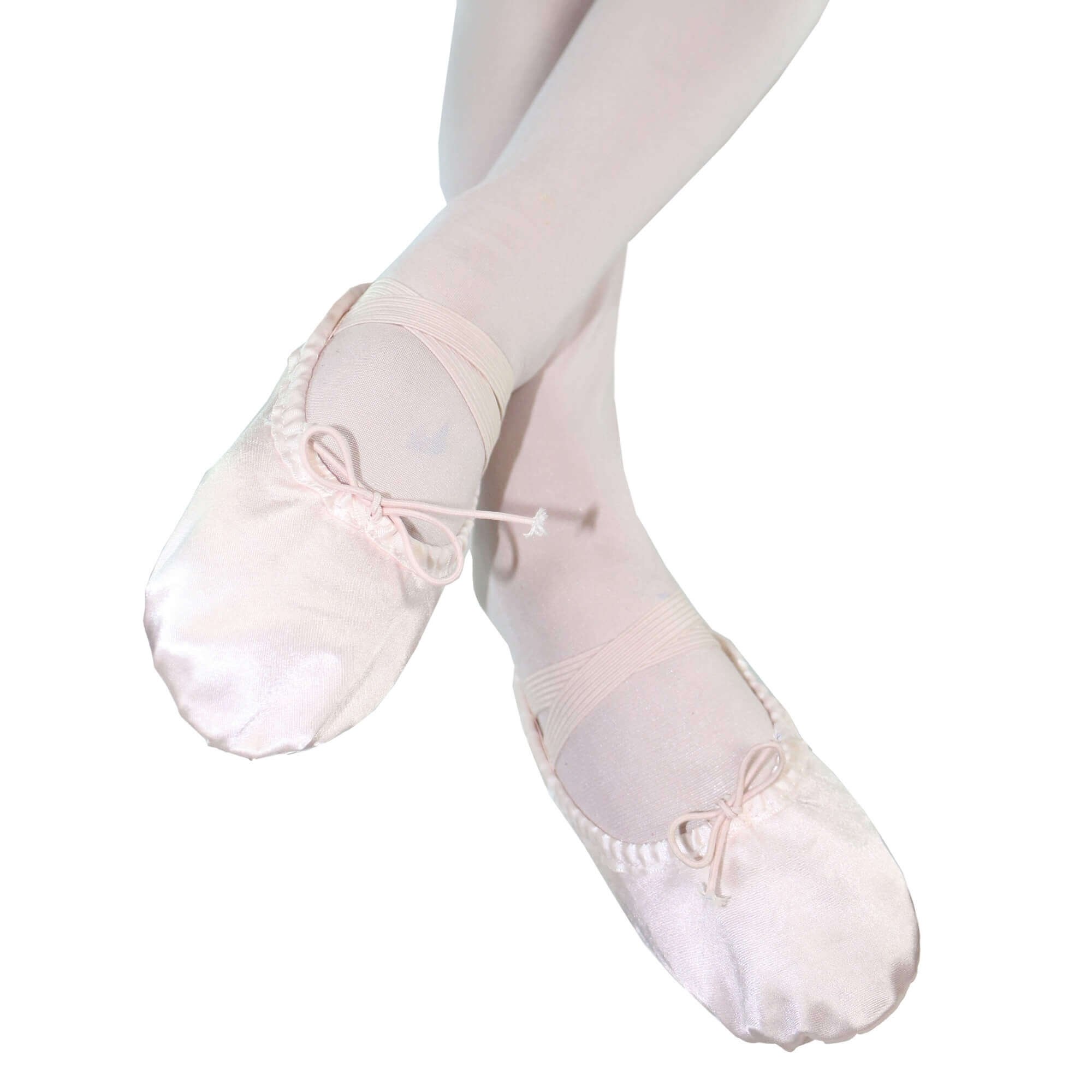 satin ballet slippers with rubber sole