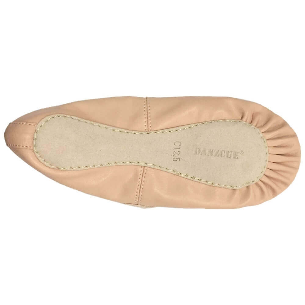 danzcue child full sole leather ballet dance slipper