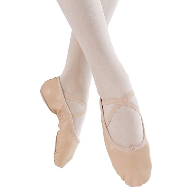 Danzcue Adult Split Sole Leather Ballet Dance Slipper - Click Image to Close