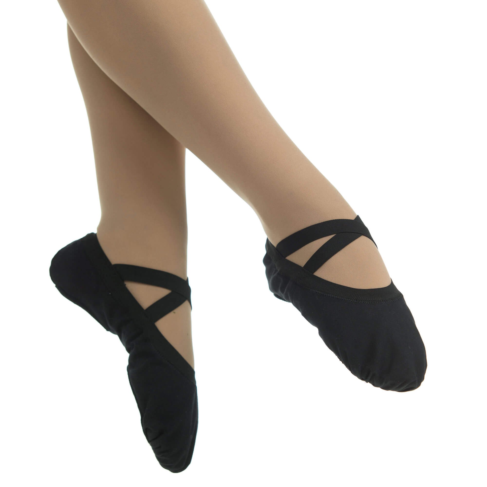 Danzcue Adult Canvas Pro Elastic Split Sole Ballet Sliper