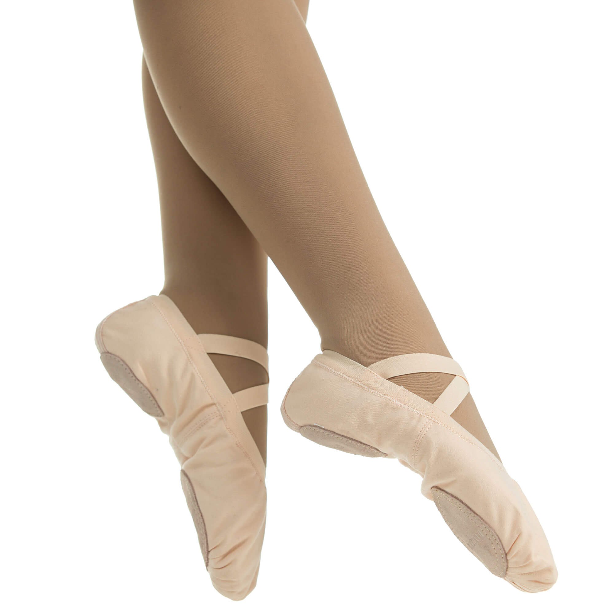 Danzcue Adult Canvas Pro Elastic Split Sole Ballet Sliper - Click Image to Close