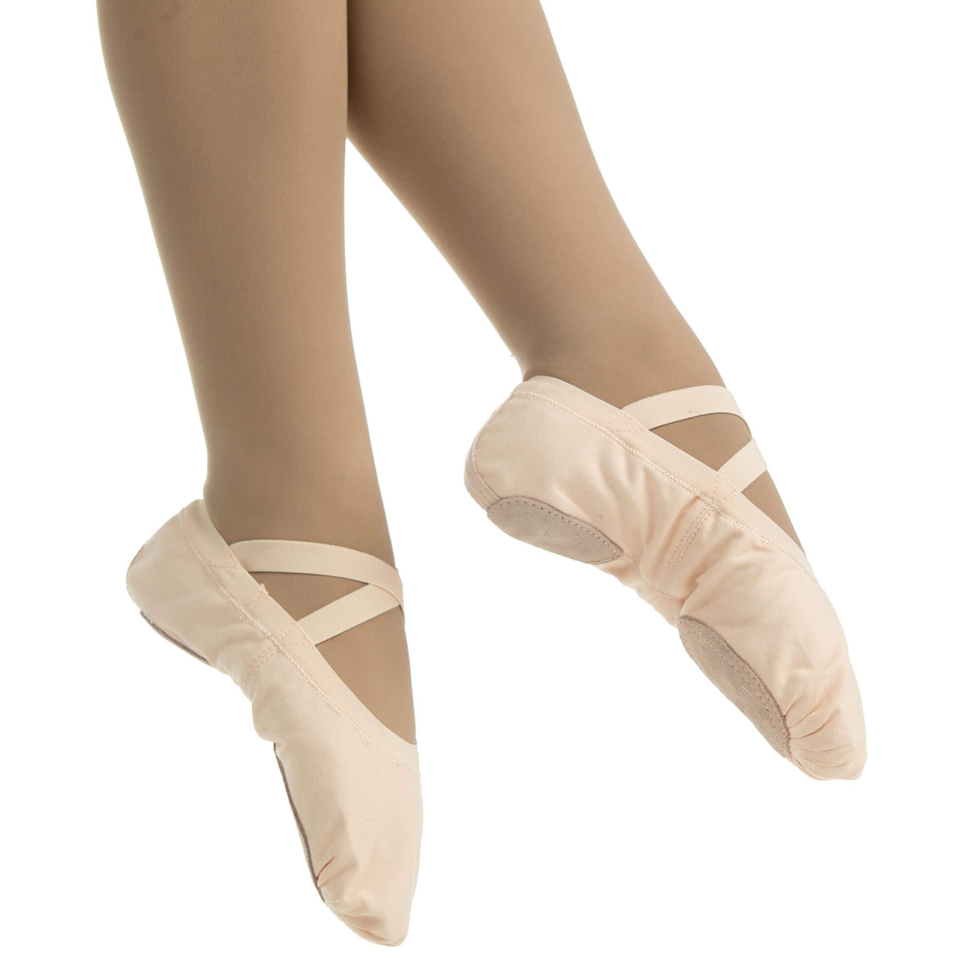 Danzcue Adult Canvas Pro Elastic Split Sole Ballet Sliper - Click Image to Close