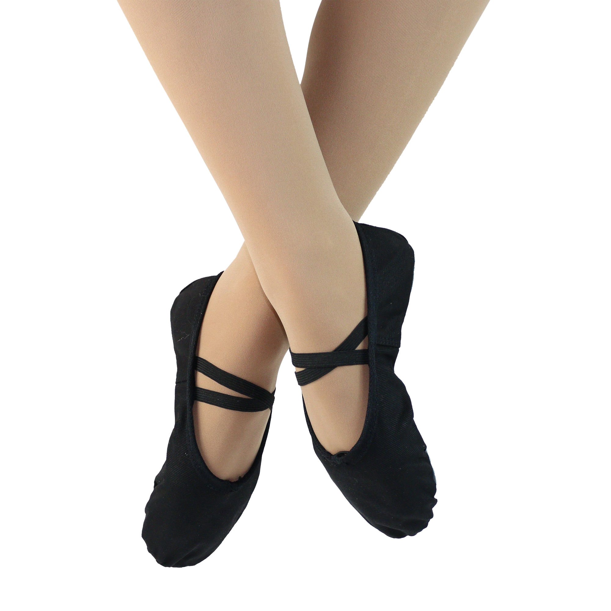 Danzcue Ballet Slipper Women's Canvas Split Sole Ballet Shoes - Click Image to Close