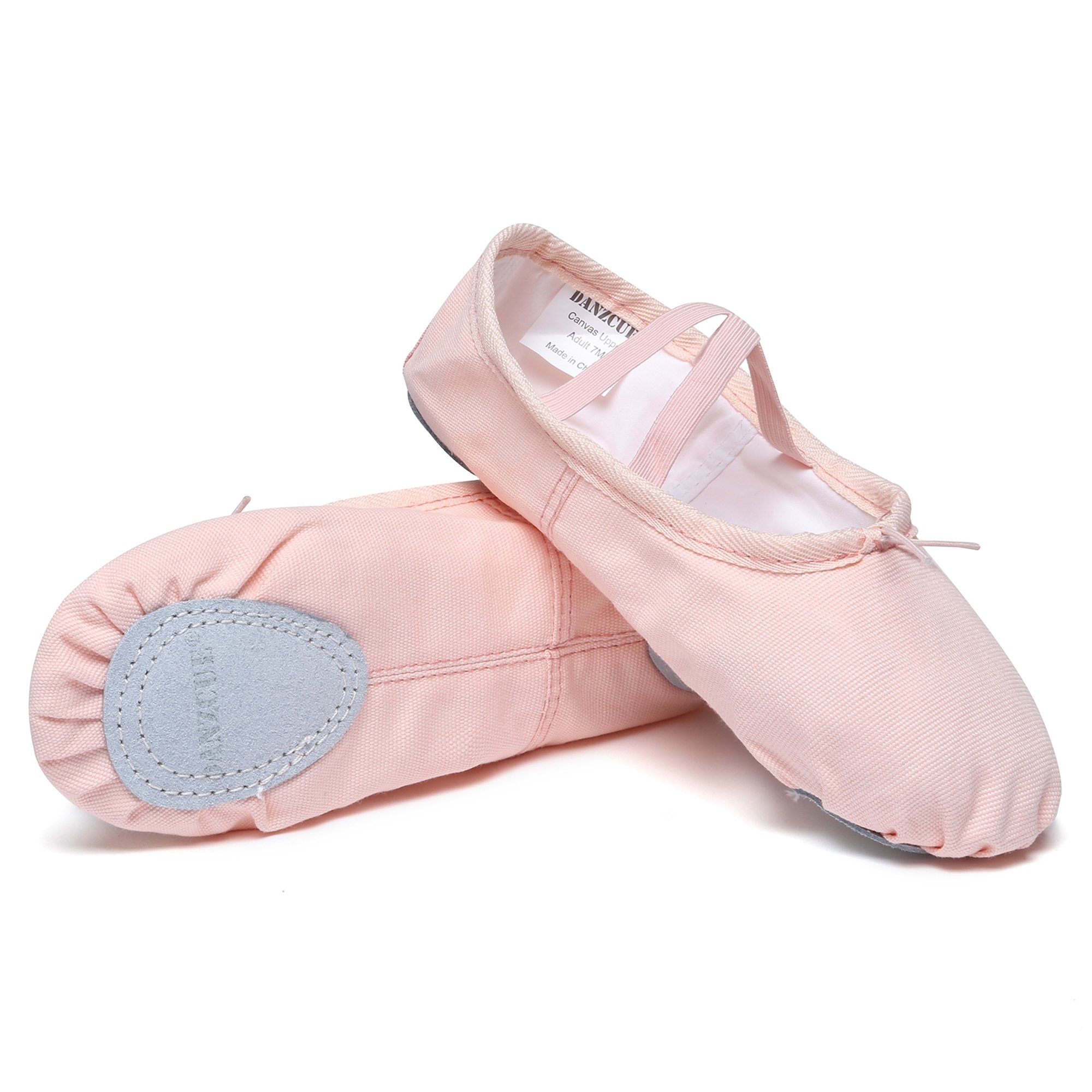 Danzcue Ballet Slipper Women's Canvas Split Sole Ballet Shoes - Click Image to Close