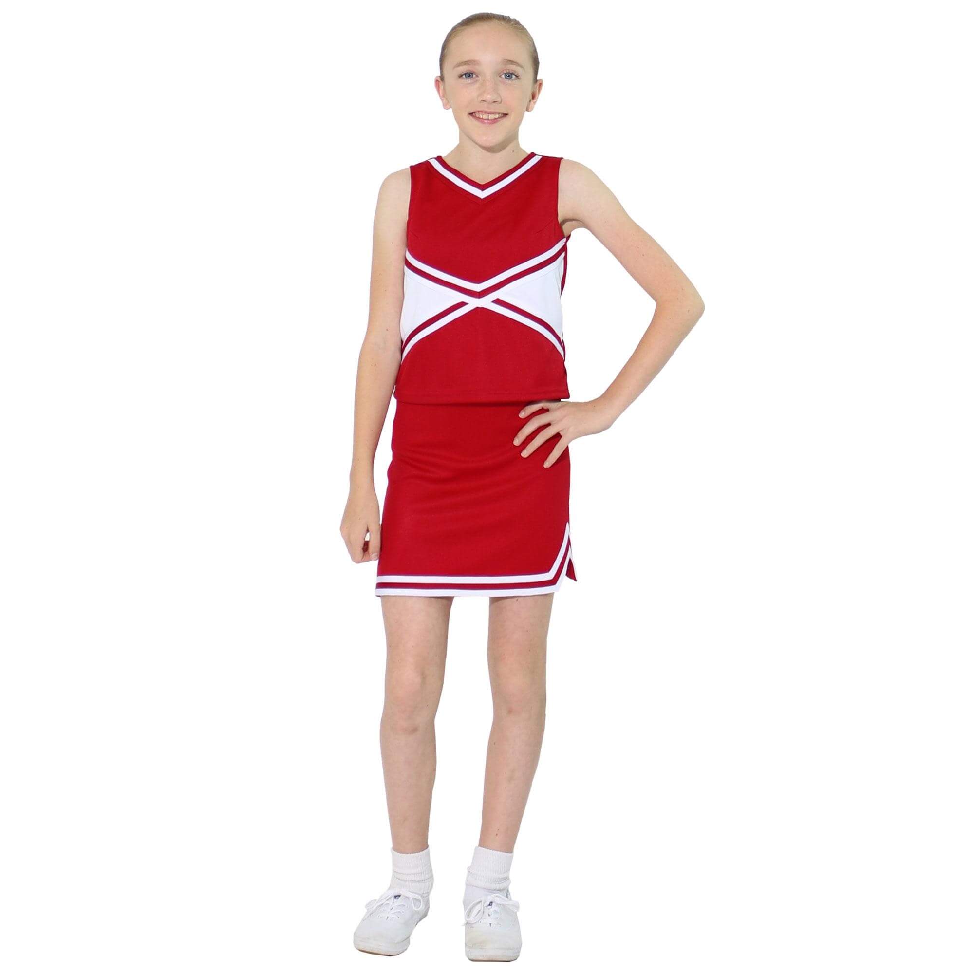 Danzcue Child Double V A-Line Cheer Skirt - Click Image to Close