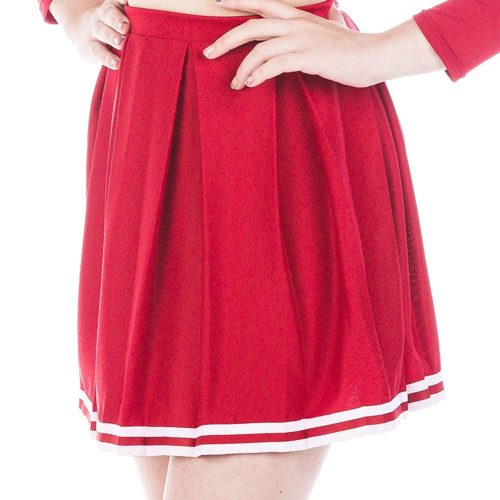 Danzcue Adult Knit Pleat Cheerleading Skirt - Click Image to Close