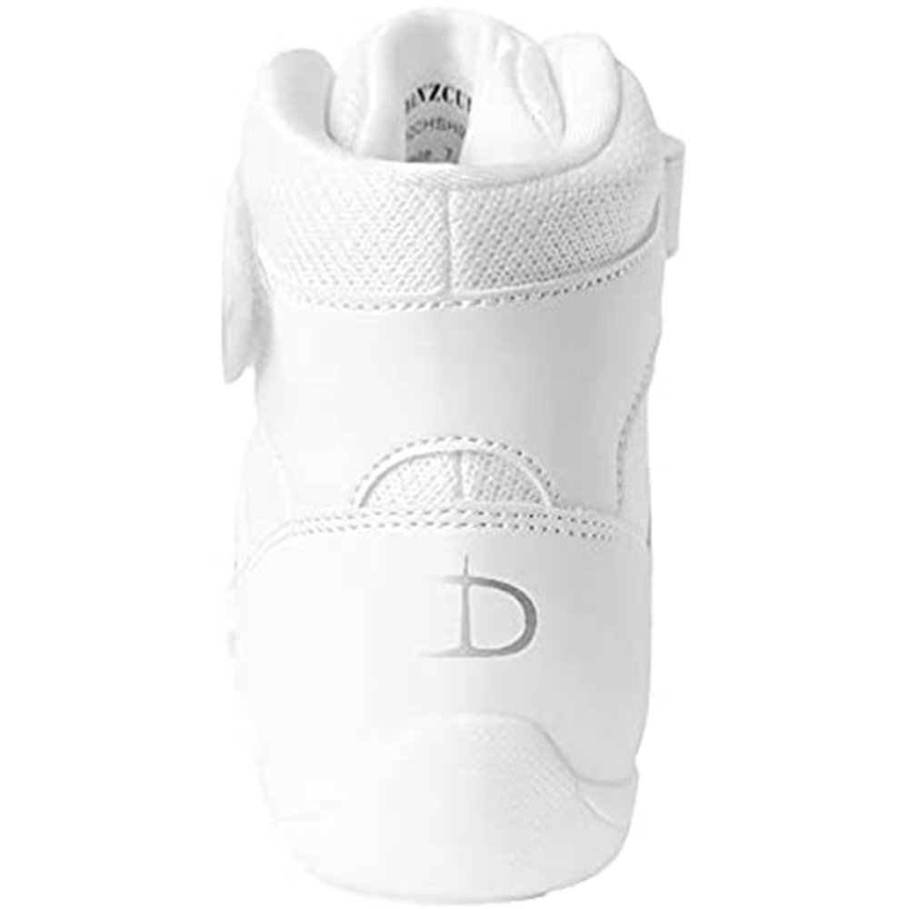 Danzcue Mid Top White Cheer Shoes - Click Image to Close
