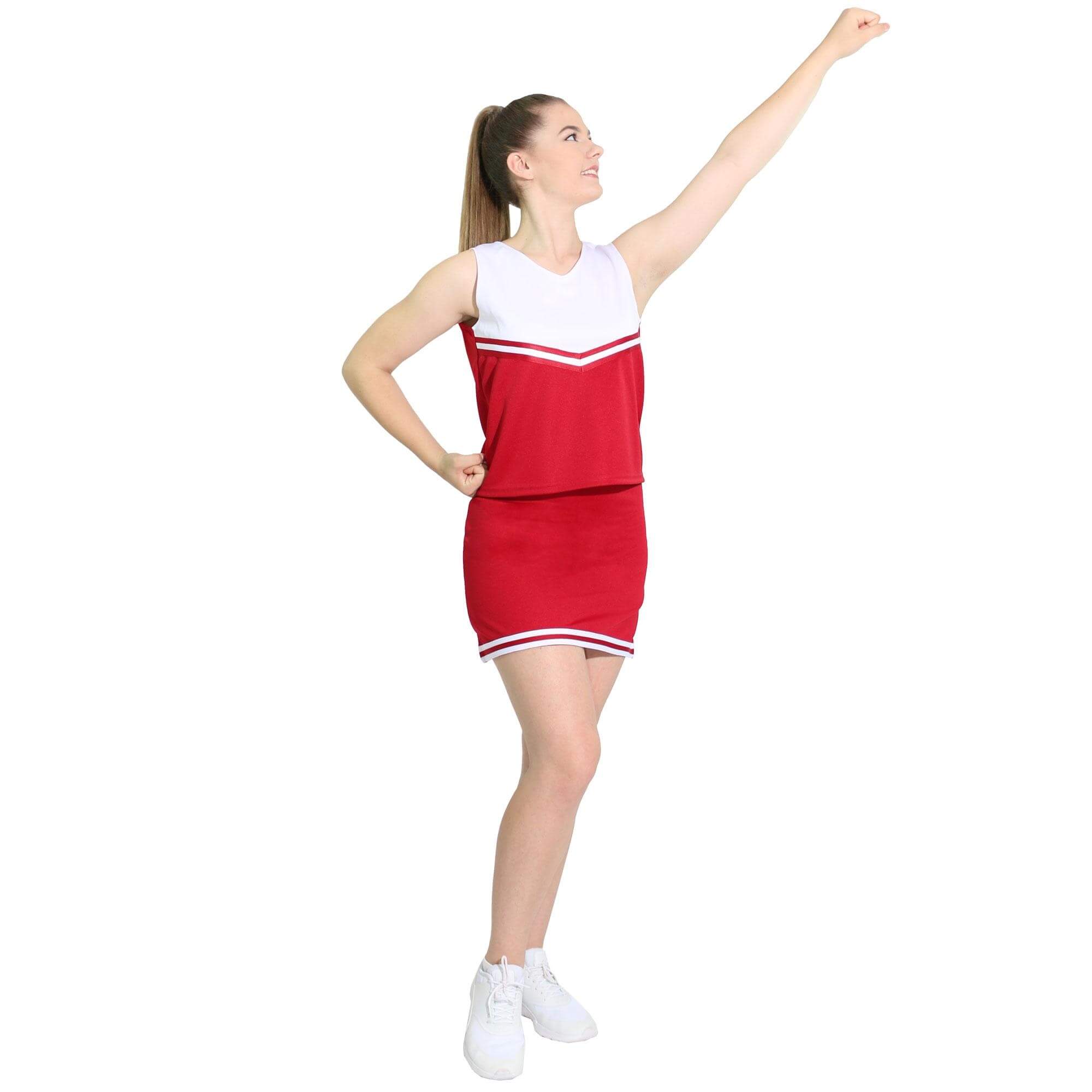 Danzcue Adult V-Neck Cheerleaders Uniform Shell Top - Click Image to Close