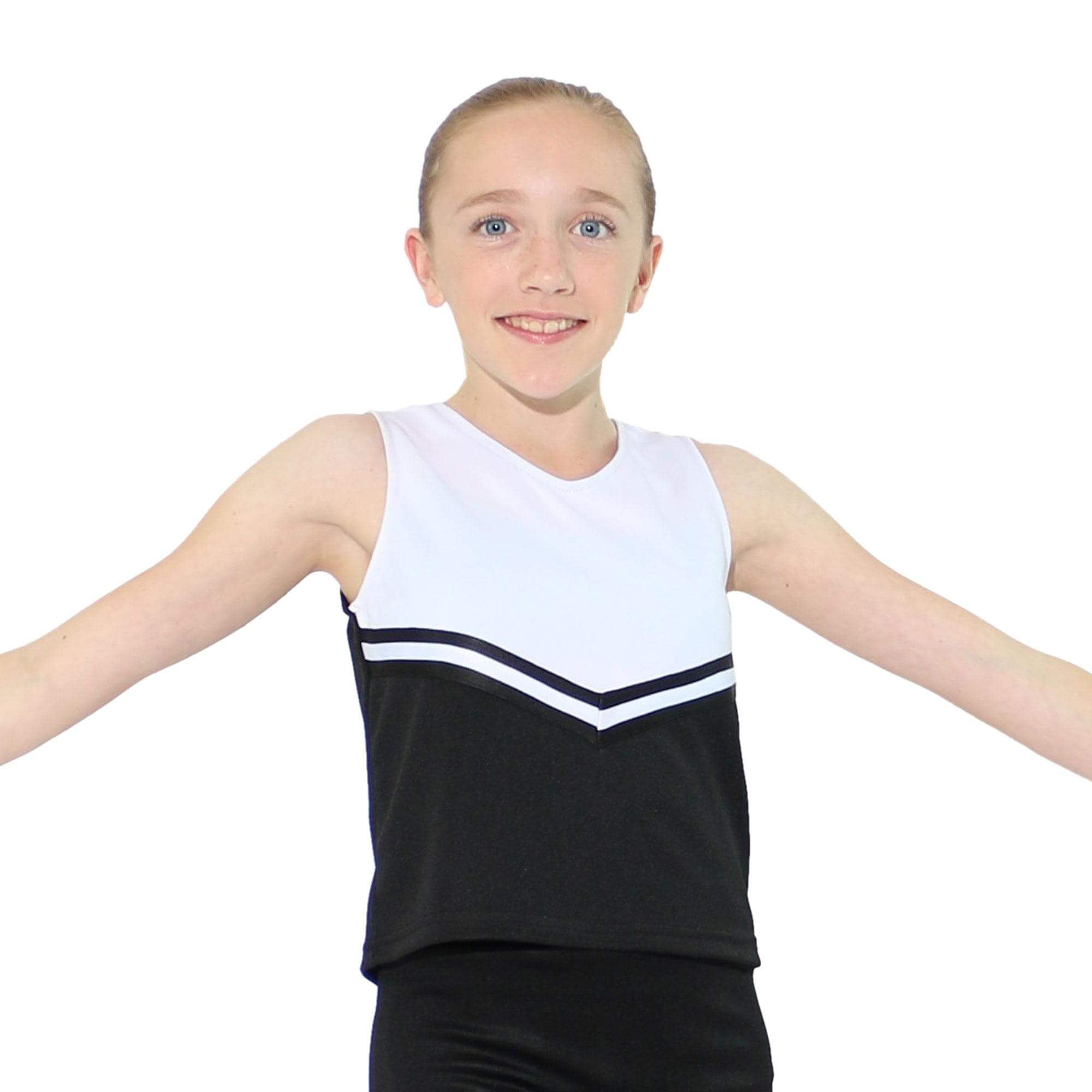 Danzcue Child V-Neck Cheerleaders Uniform Shell Top - Click Image to Close