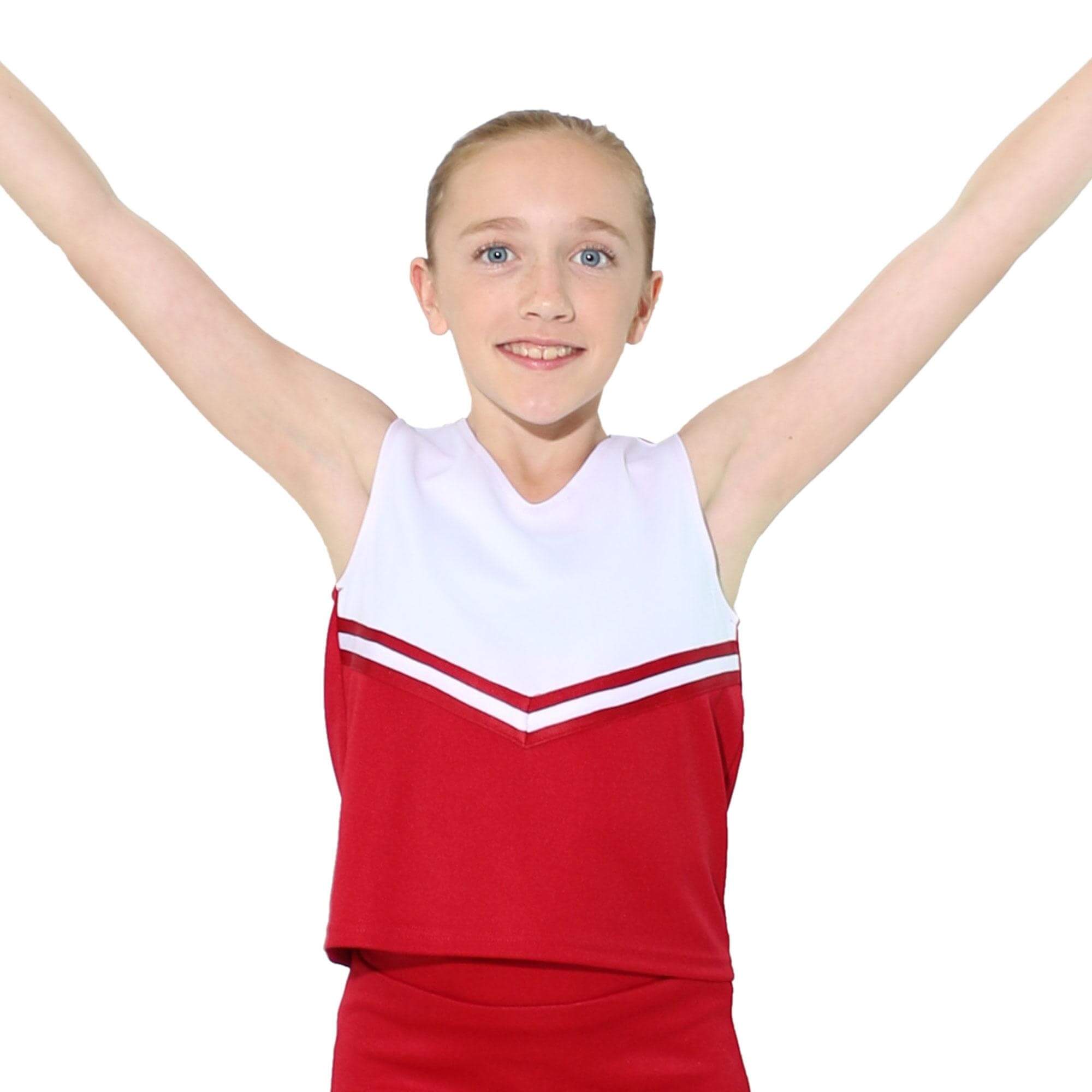Danzcue Child V-Neck Cheerleaders Uniform Shell Top - Click Image to Close