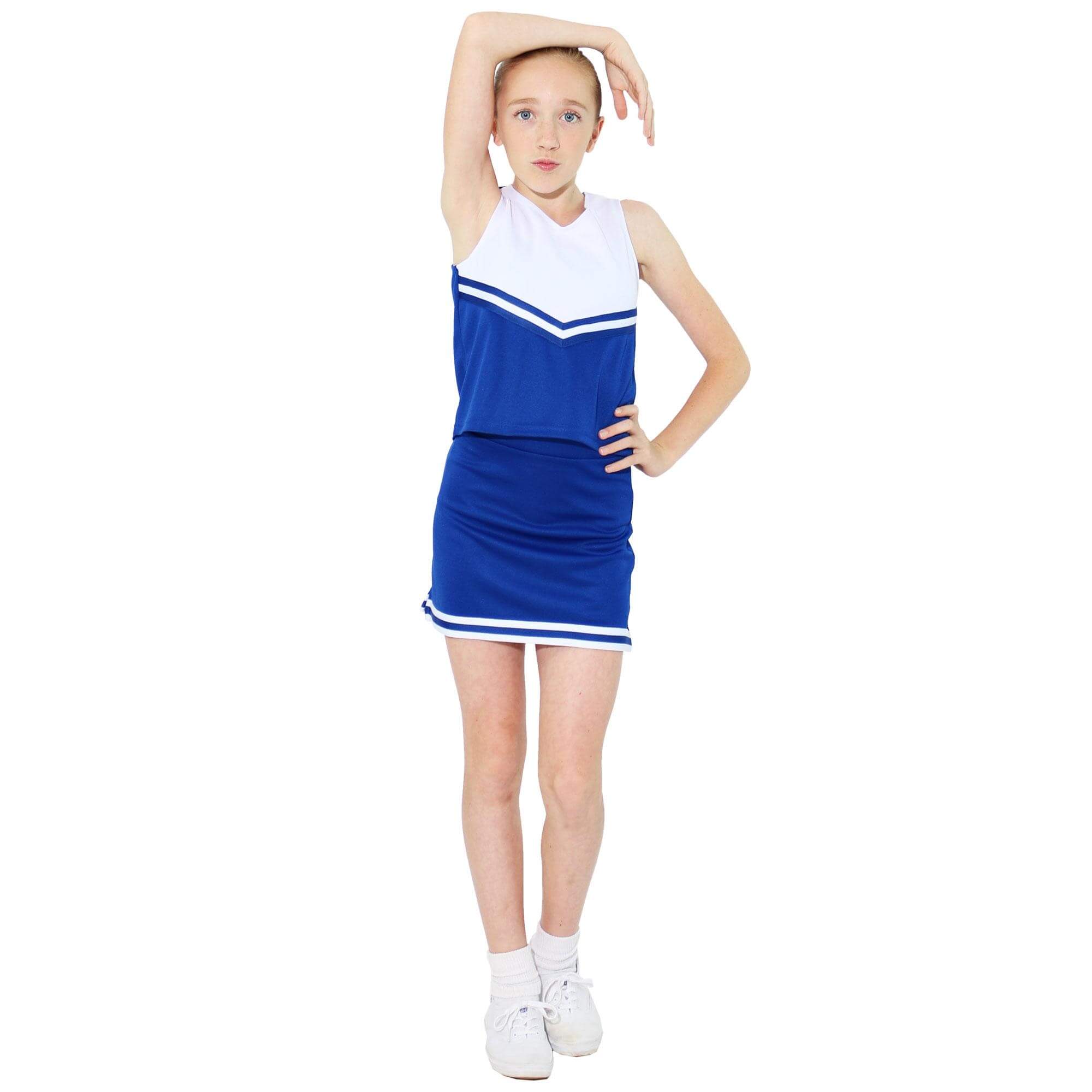 Danzcue Child V-Neck Cheerleaders Uniform Shell Top - Click Image to Close