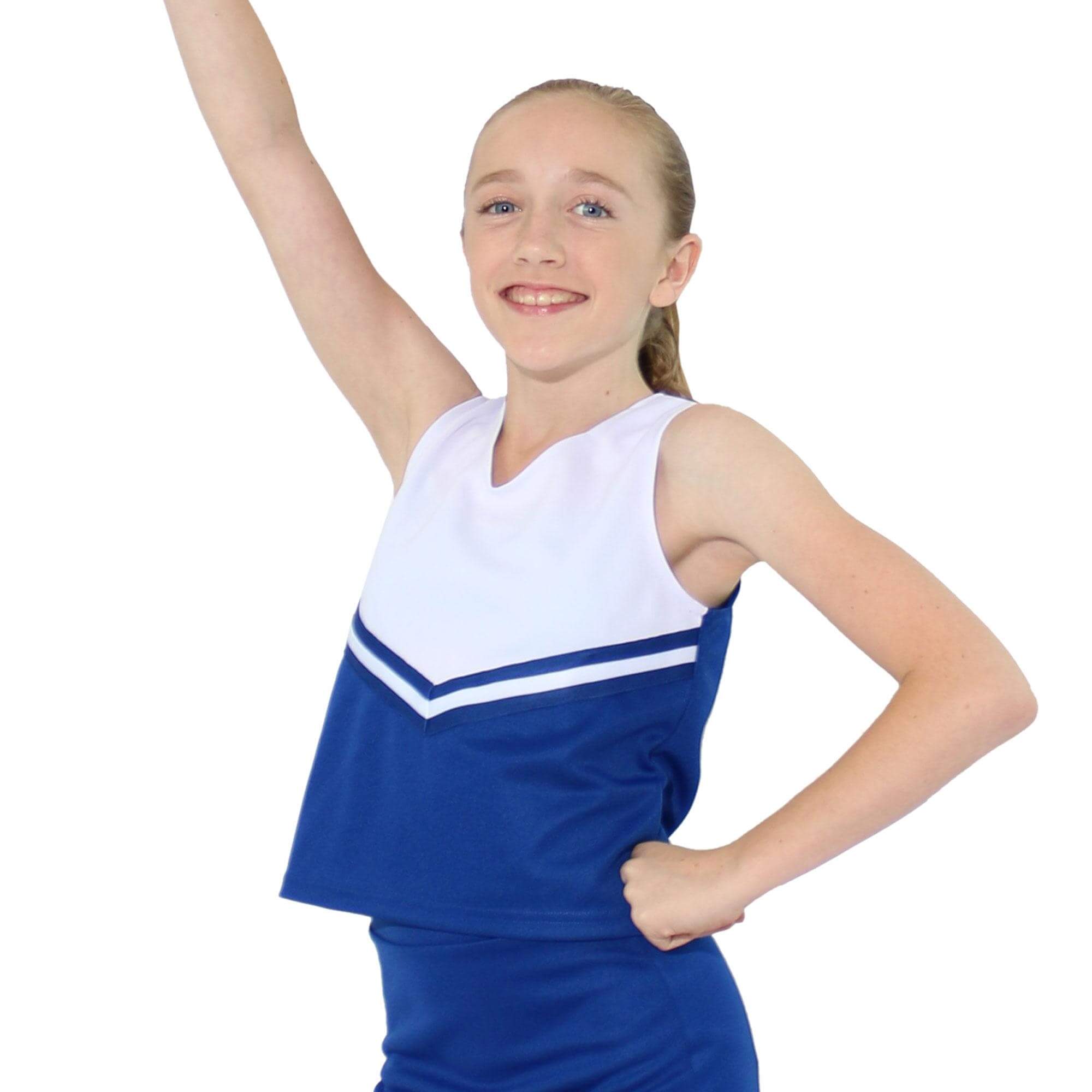 Danzcue Womens 2-Color Kick Sweetheart Cheerleaders Uniform Shell Top 