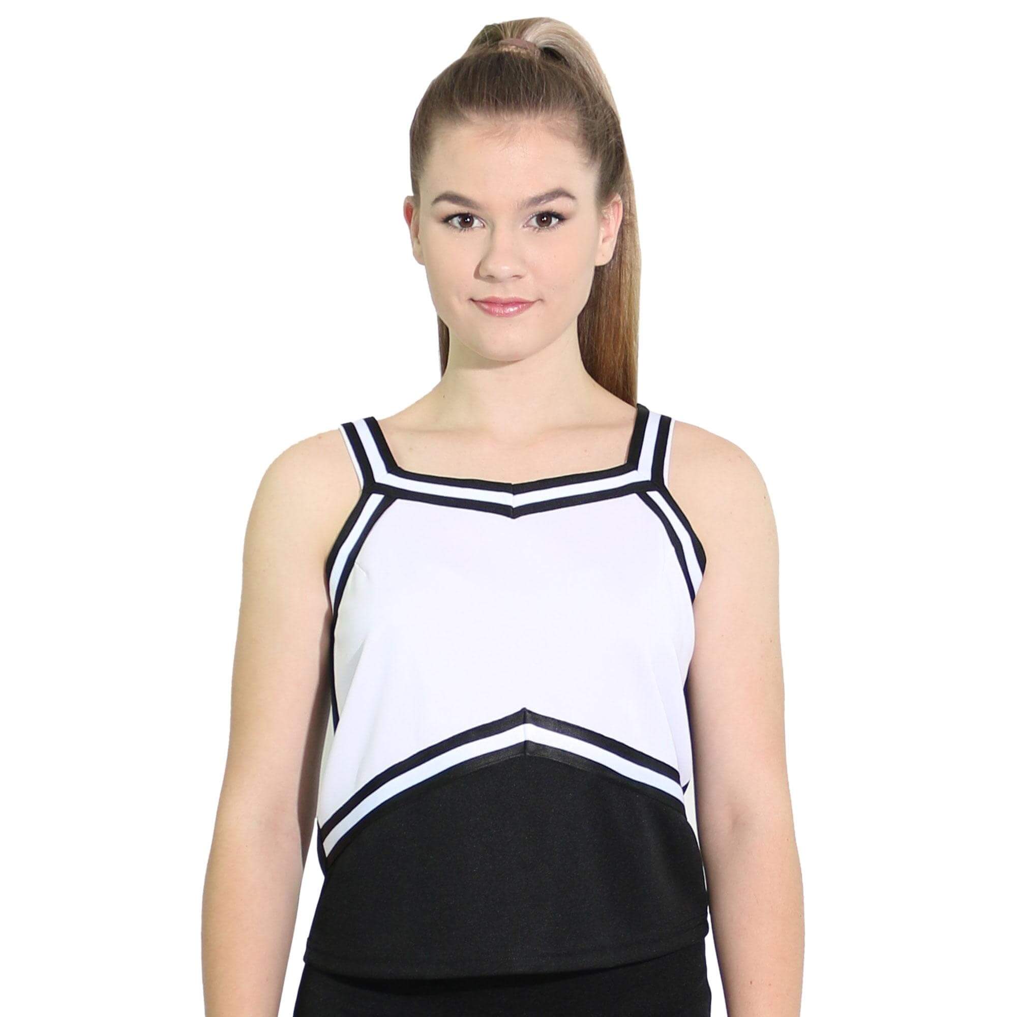 Danzcue Adult Sweetheart Cheerleaders Uniform Shell Top - Click Image to Close