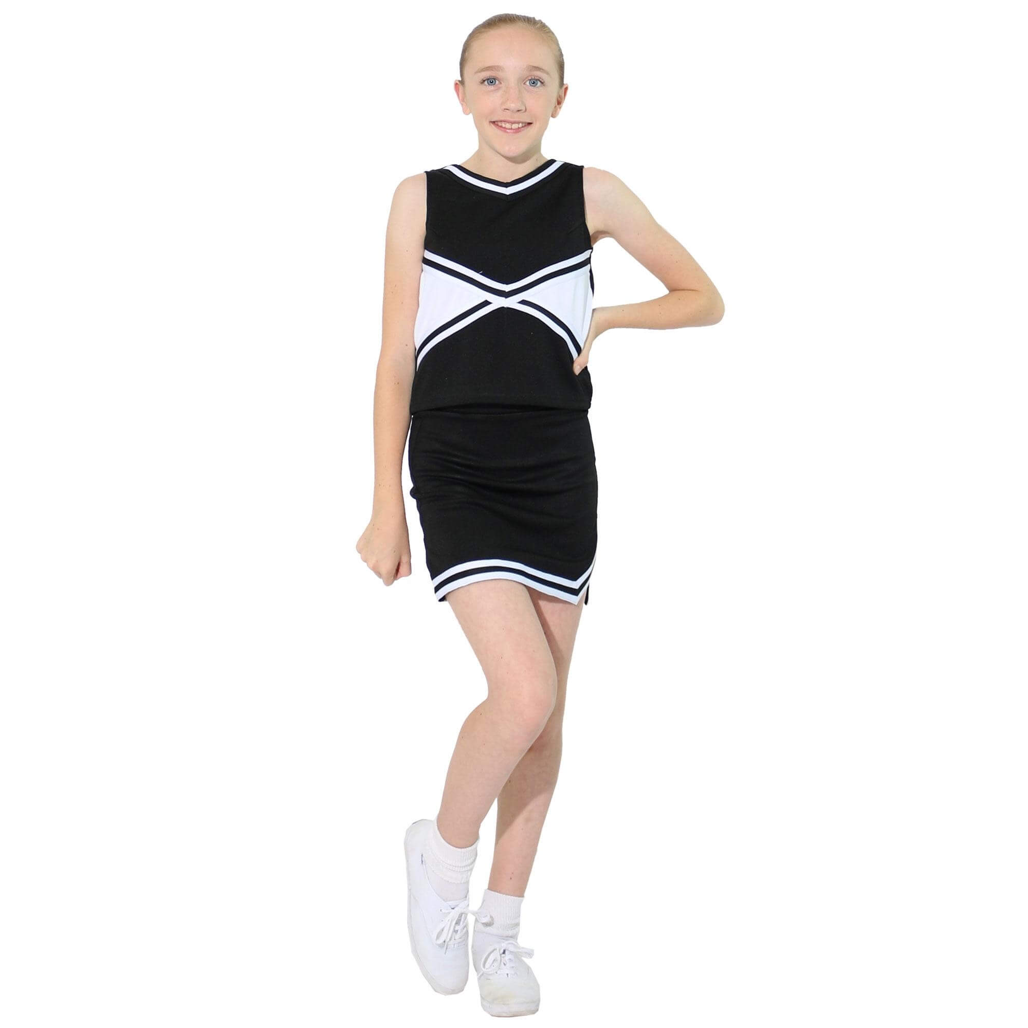 Danzcue Child 2-Color Kick Sweetheart Cheerleaders Uniform Shell Top - Click Image to Close