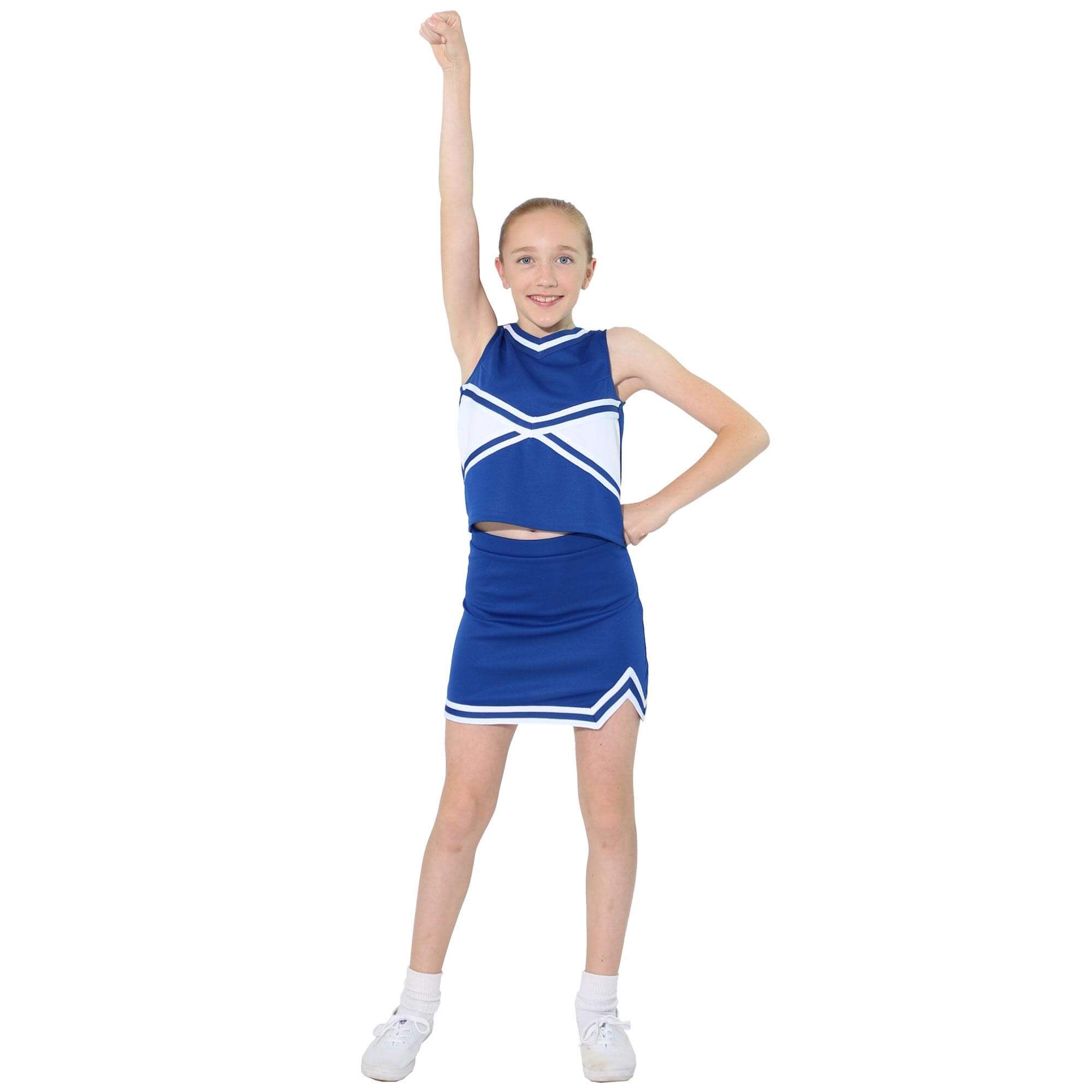 Danzcue Child 2-Color Kick Sweetheart Cheerleaders Uniform Shell Top - Click Image to Close