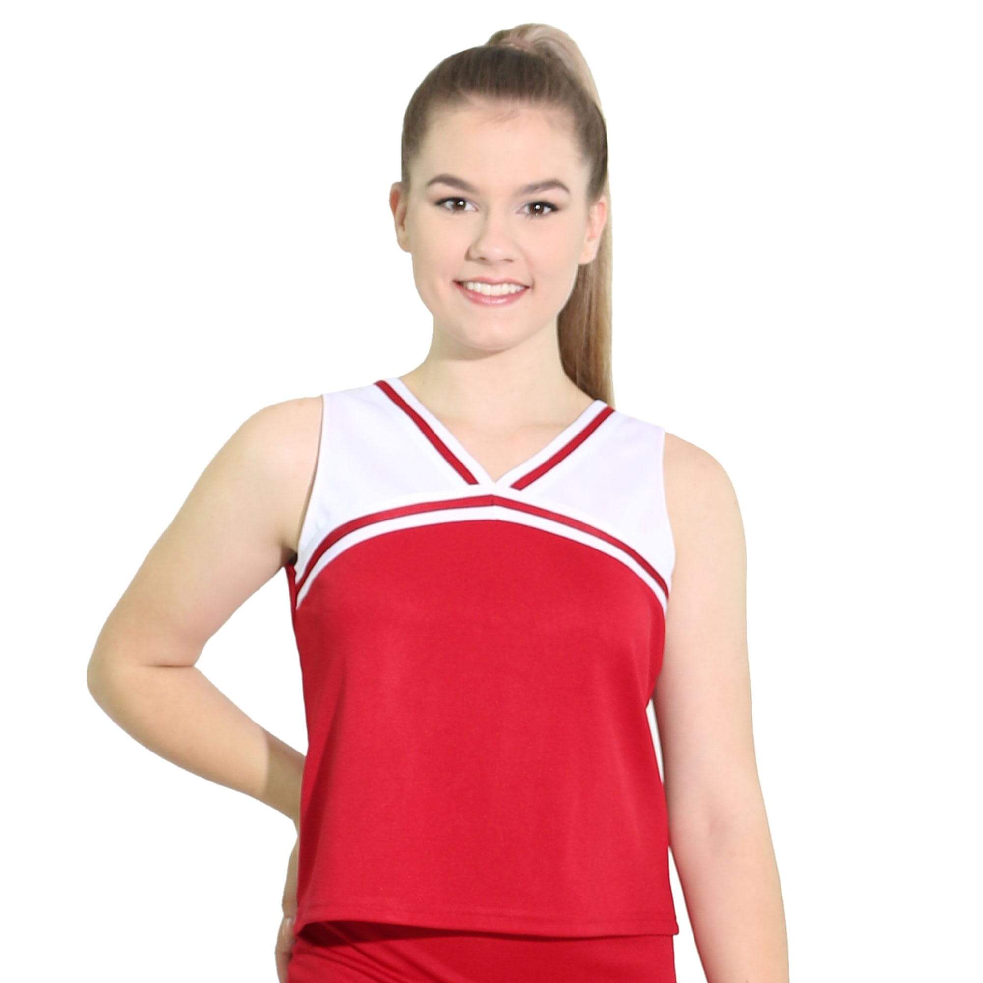 Danzcue Womens Sweetheart Cheerleaders Uniform Shell Top 