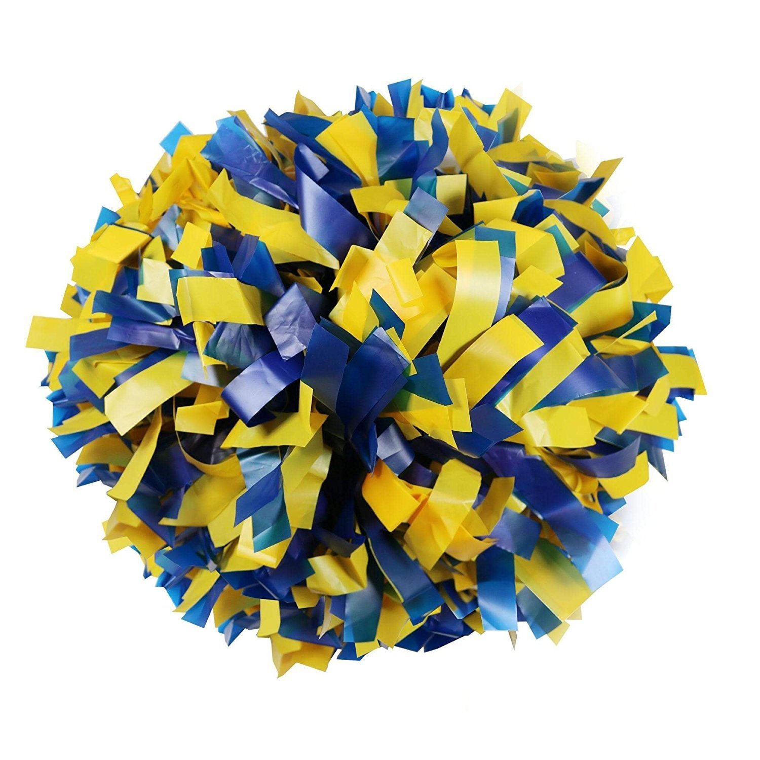Danzcue 2 of Royal/Gold Plastic Mix Cheerleading Pom - Click Image to Close